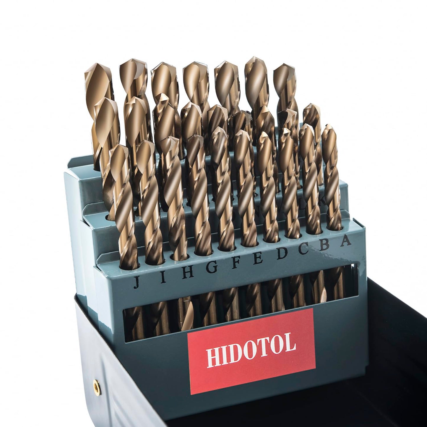 Cobalt Drill Bit Set 115 PCS - M35 High Speed Steel Twist Jobber Length Drill Bits for Hardened Metal, Stainless Steel, Cast Iron, Plastic and Wood, 1/16"-1/2", A-Z, 1-60