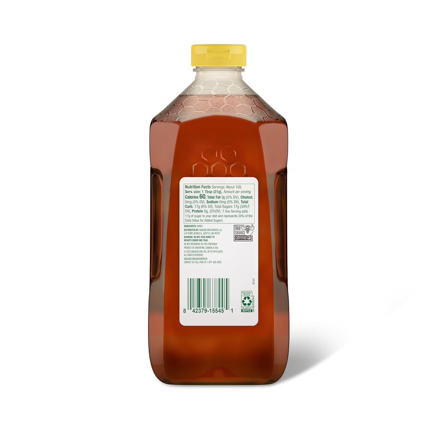 Amazon Fresh, Wildflower Honey, 80 Oz (Previously Happy Belly, Packaging May Vary)