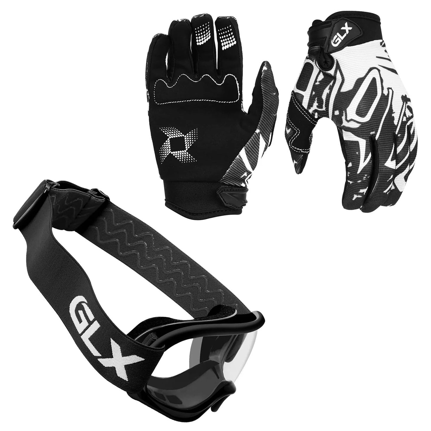 GLX GX623 Youth ATV/Dirt Bike Helmet Combo - Retro Green, Large - DOT