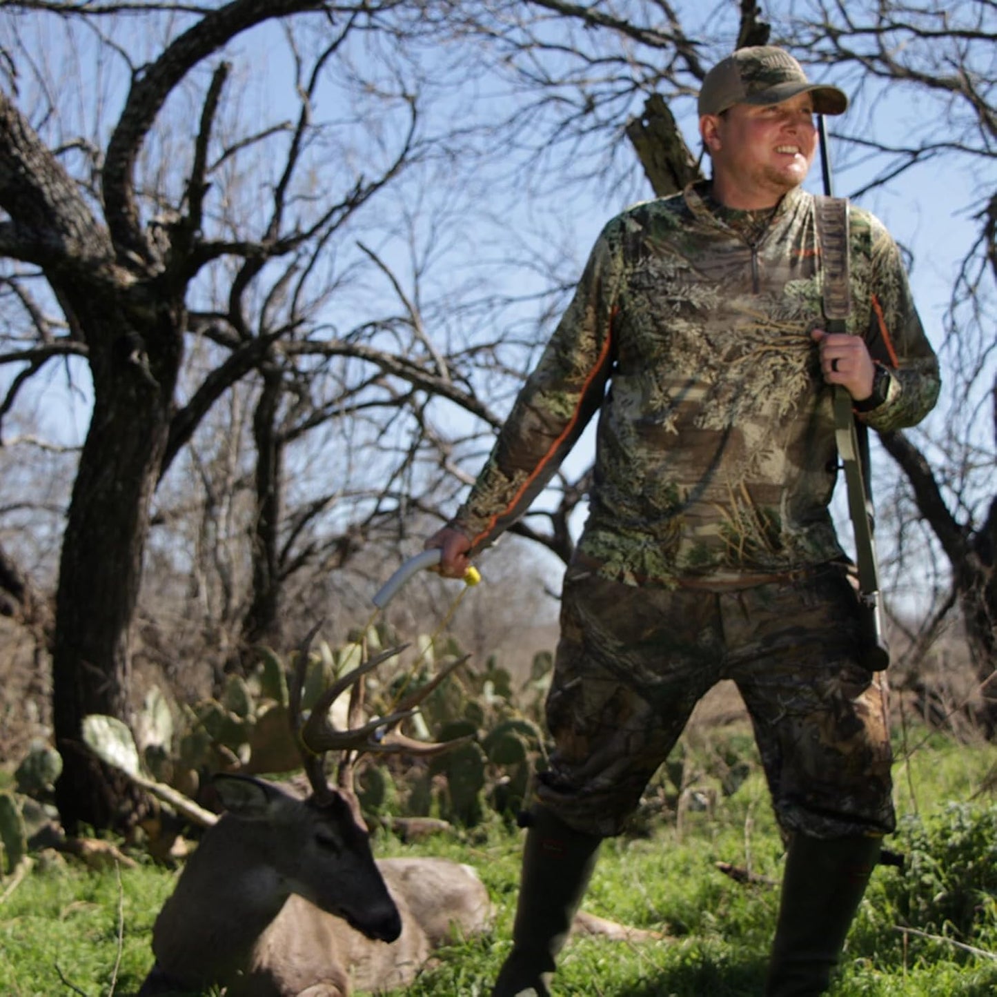 Hawk Cinch Deer Drag | Hunting Versatile Portable 9.5" Lightweight Compact No-Cutting Deer Cinch Gambrel | Works with Bucks & Does