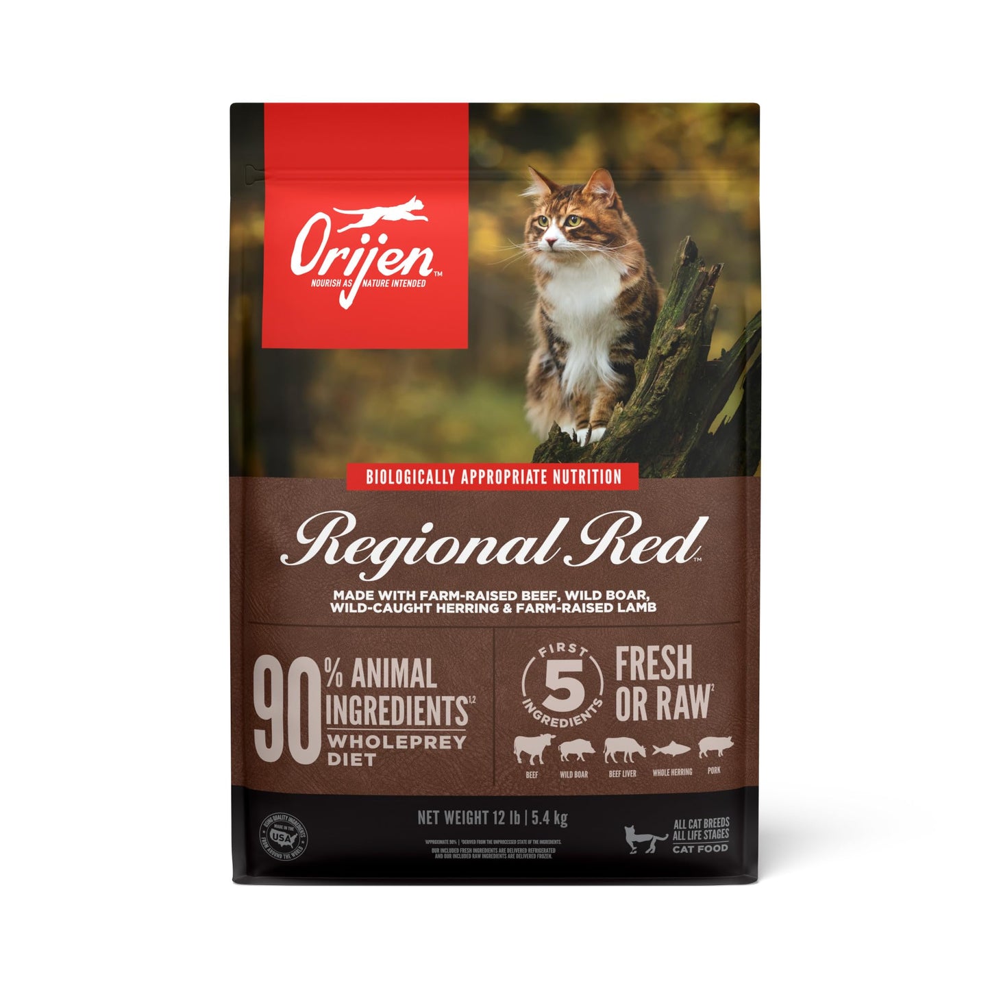 ORIJEN Grain Free High Protein Premium Dry Cat Food Original Recipe, 4lb Bag