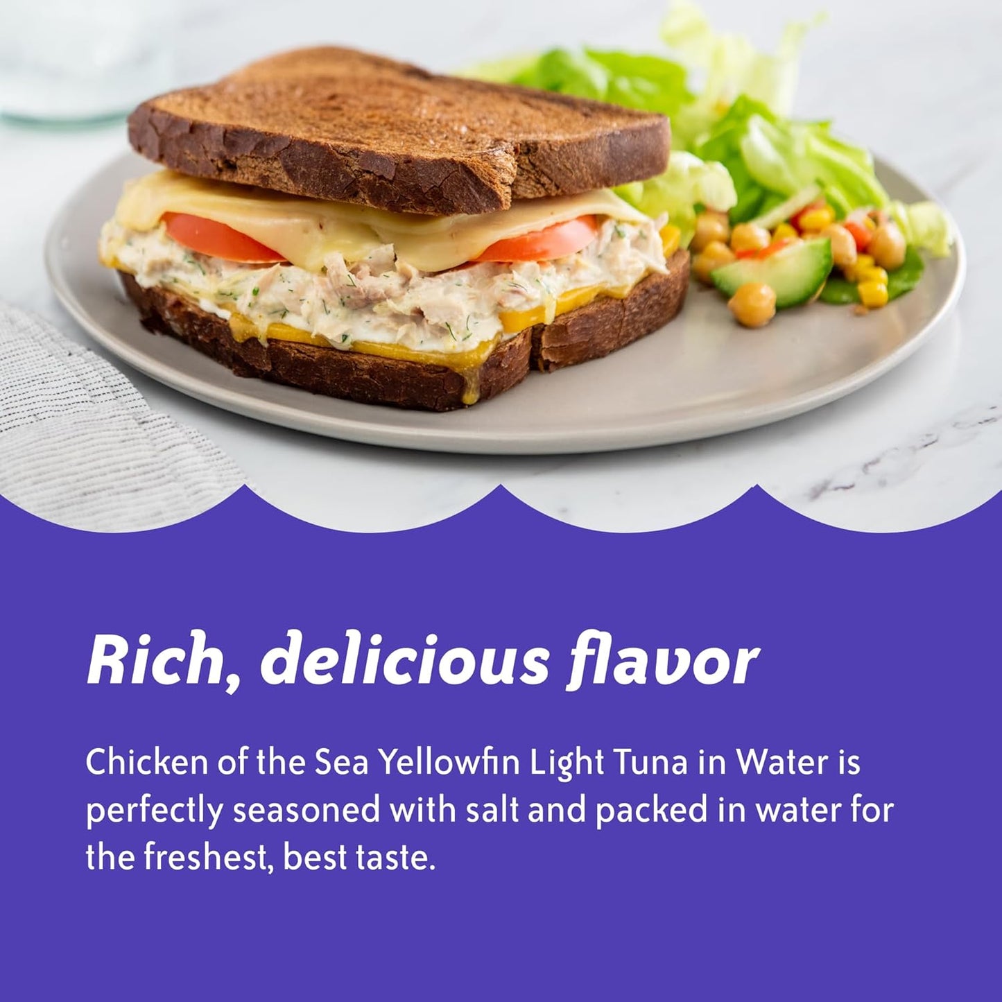Chicken of the Sea Chunk Light Tuna in Water, 5 Ounce Cans (Pack of 10), Wild Caught Canned Tuna