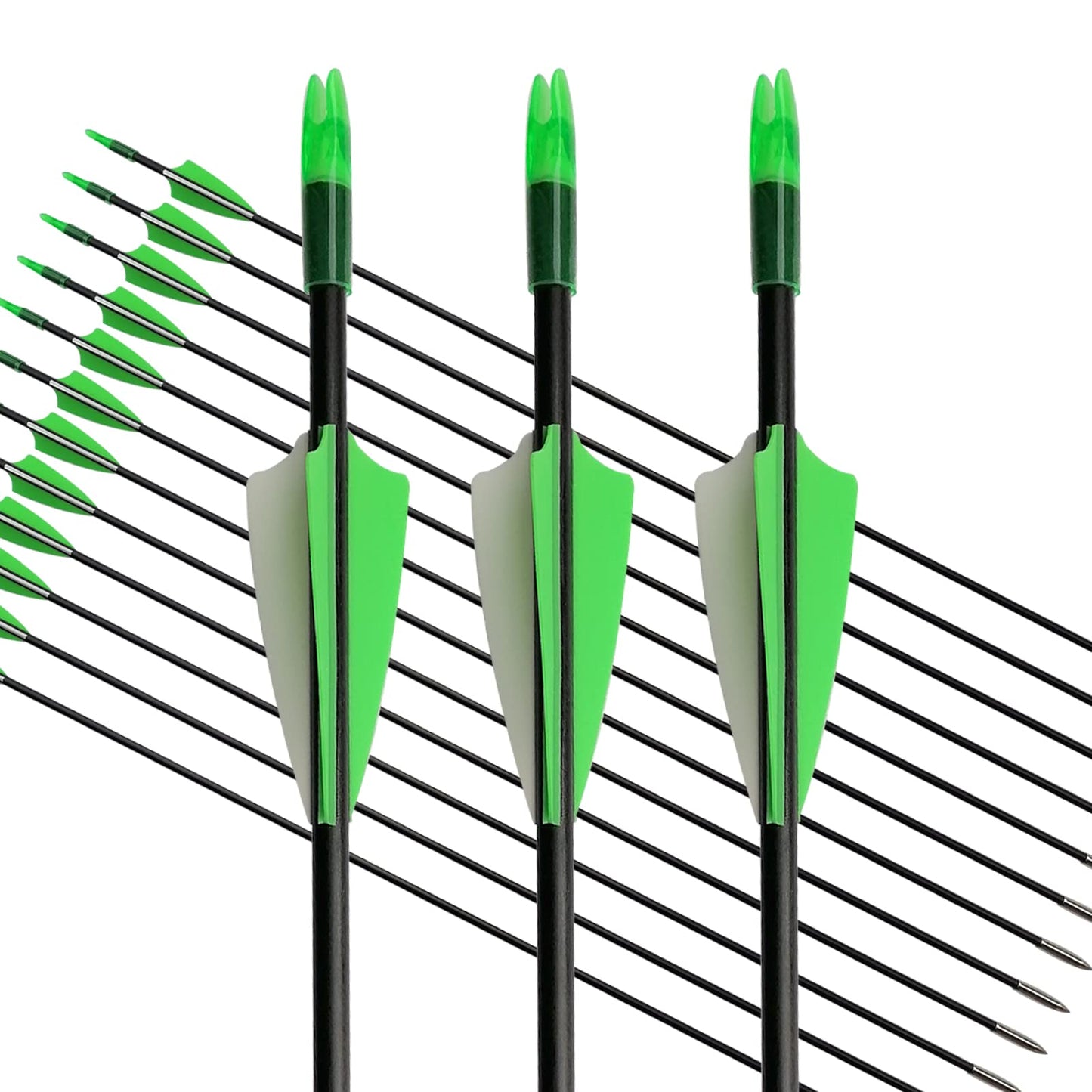 31" Fiberglass Arrows Archery Training Practice Target Arrows with Durable Shaft Blunt Tip for Kids Youth or Beginners for Recurve Bow Long Bow