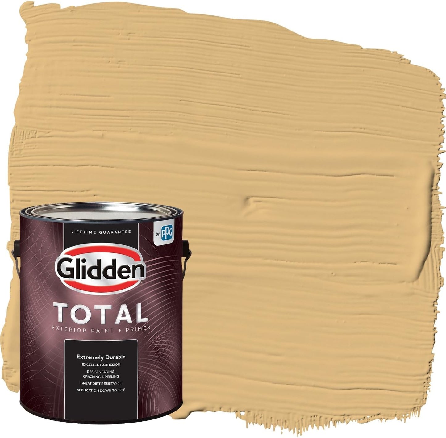 Glidden Exterior Paint + Primer: Beige/Pony Tail, One Coat, Semi-Gloss, 1-Gallon