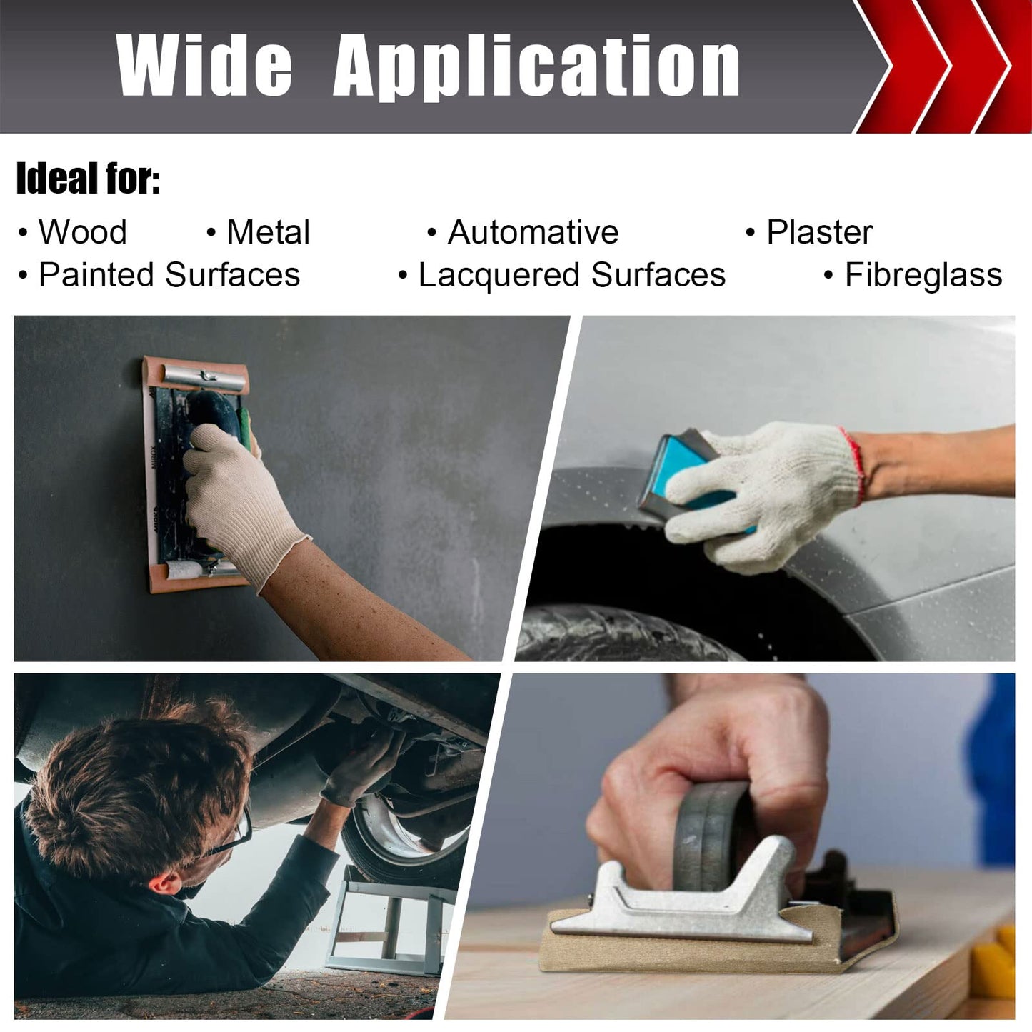 24 Pcs Sandpaper, Wet & Dry Sandpaper Assortment 60/120/320/600/800/1000/1500/2500 Grit Sand Paper for Wood Metal Automotive Drywall Plastic 9 × 11 inch Sandpaper Sheets