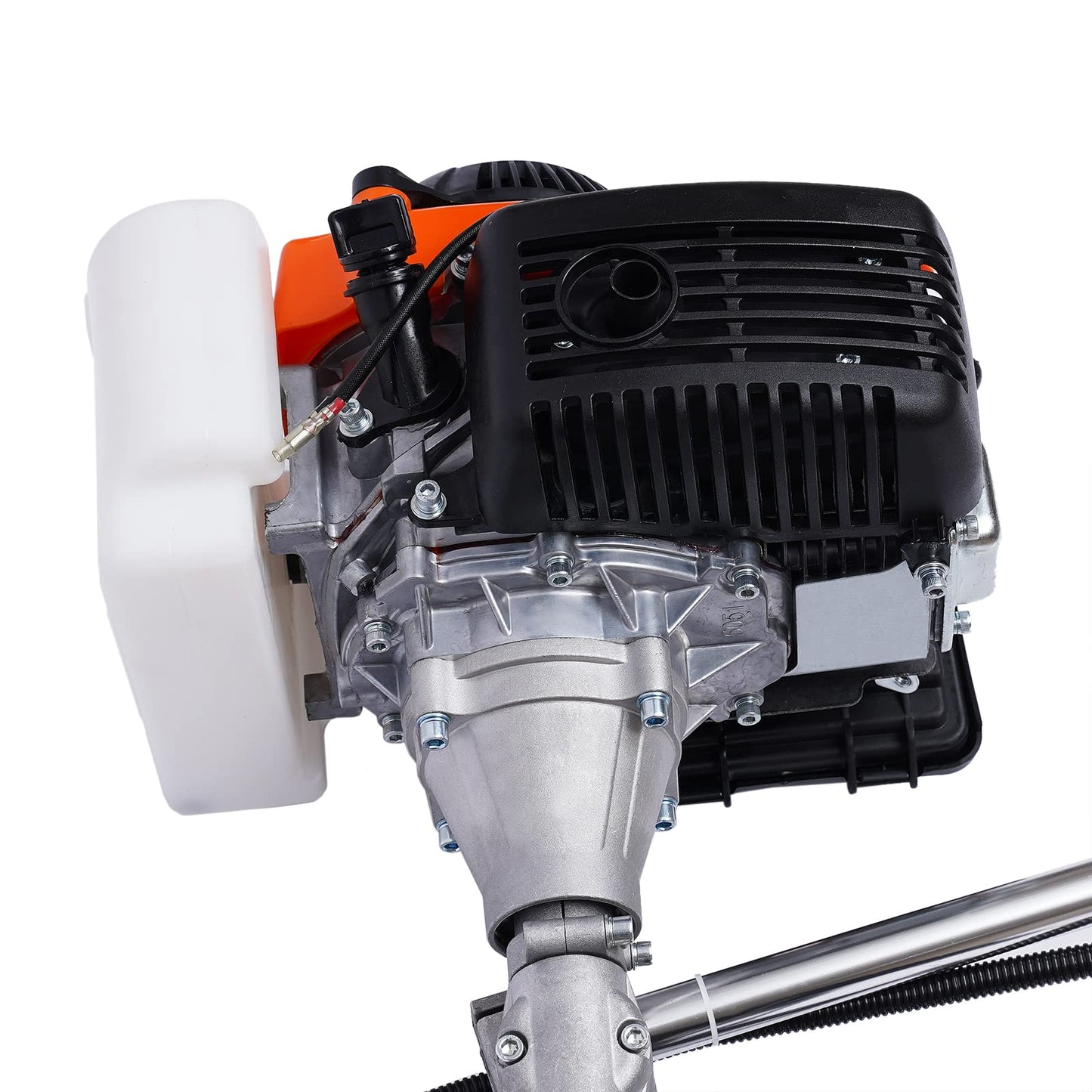 2-Stroke 3.5HP Outboard Motor, 49CC Gas Powered Fishing Marine Heavy Duty Boat Engine, Short Shaft Tiller Control Half Water-cooling Air-cooling CDI Ignition System for Inflatable Yachts Canoes Boat