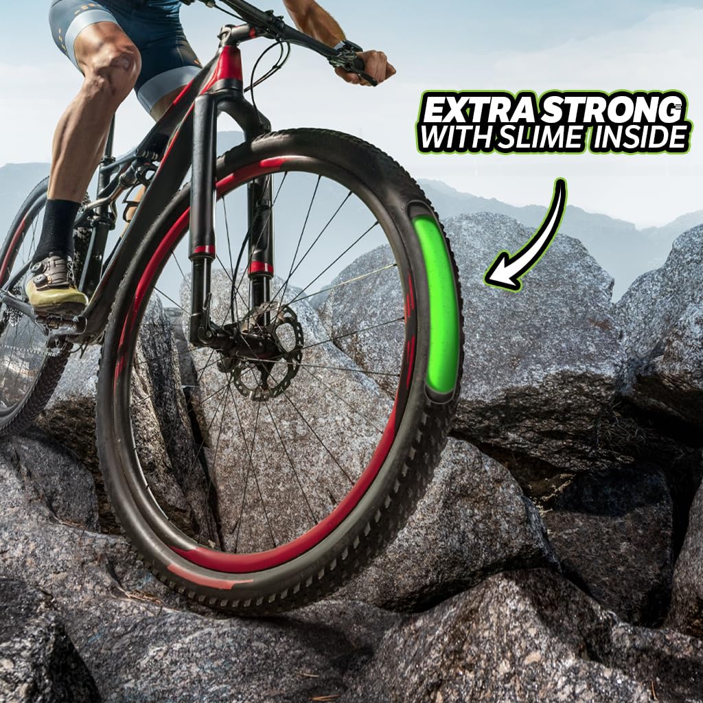 Bike Inner Tube with Slime Puncture Sealant, Extra Strong, Self Sealing, Prevent and Repair