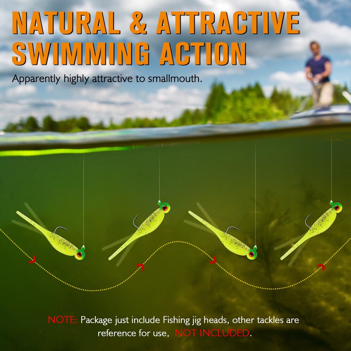 Dovesun Jig Heads for Fishing, Painted Jigheads with 3D Eye Ball Glowing Walleye | Bass | Crappie jigs 1/2oz 3/8oz 1/4oz 1/5oz 1/8oz 1/10oz 1/16oz 1/32oz Fishing Jig Hooks Assortment 15-40pcs