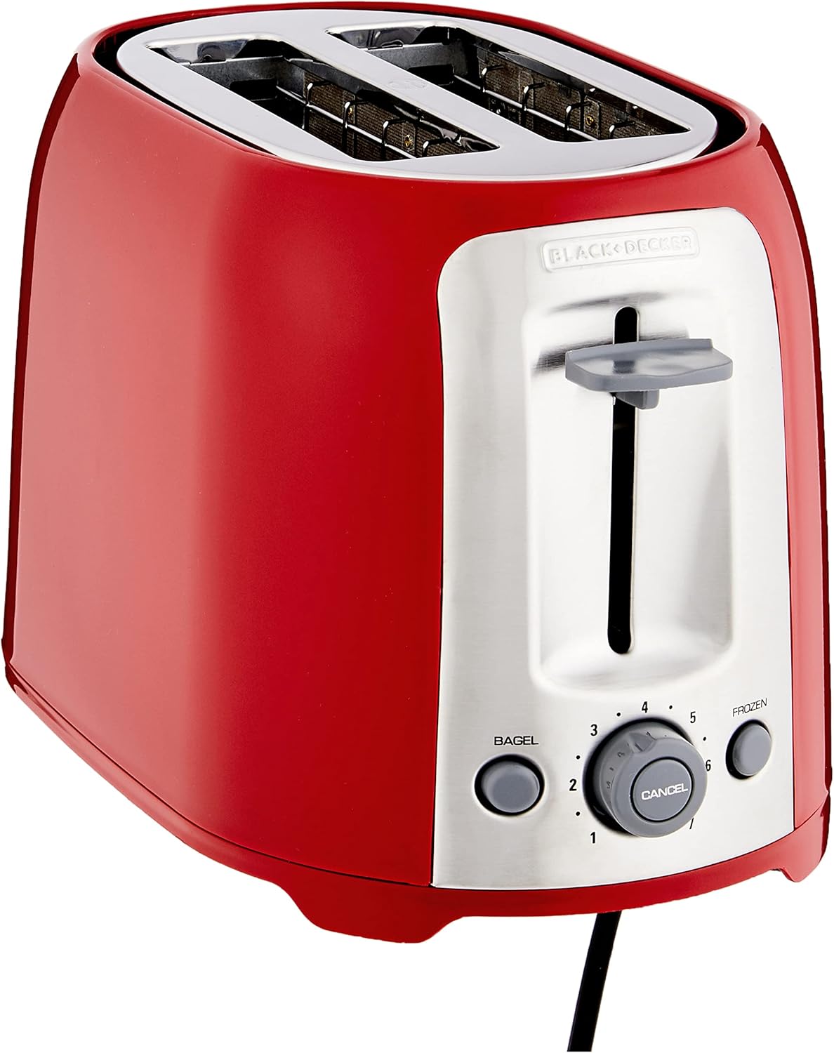 BLACK+DECKER 4-Slice Toaster, Extra Wide Slots, 7 Shade Settings, 1400 Watts, Frozen and Bagel Buttons, Toast Shade Selector, Extra Lift