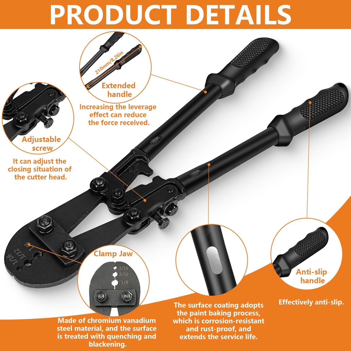 TooTaci Wire Rope Crimping Tool, Wire Rope Swaging Tool for Aluminum Oval Sleeves, Double Sleeves, Crimping Loop sleeve from 1/16-inch to 1/8-inch, Cable Crimper