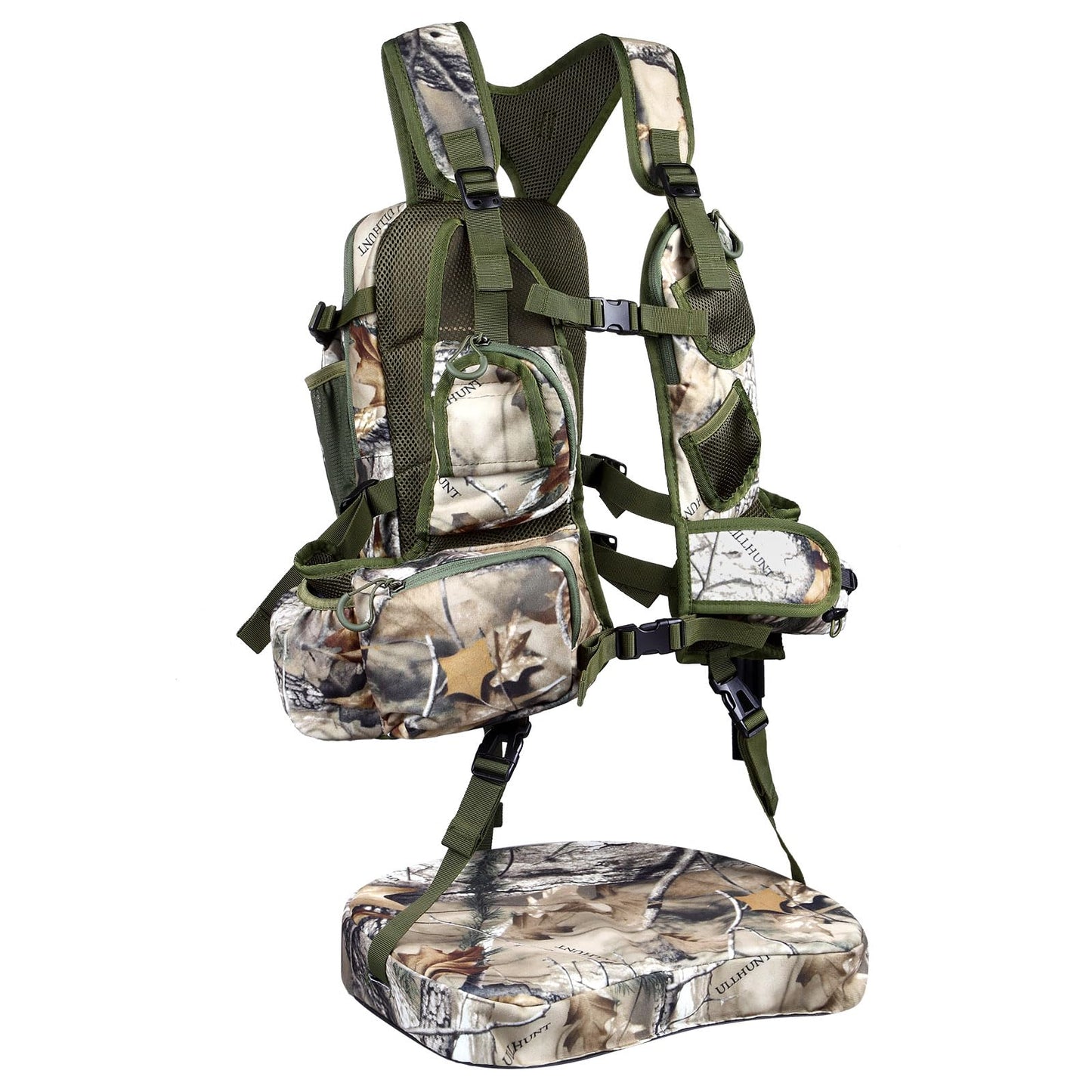 UIIHUNT Turkey Vest with Seat: Lightweight Turkey Hunting Vest with Game Pouch, Adjustable Turkey Hunting Gear Accessories
