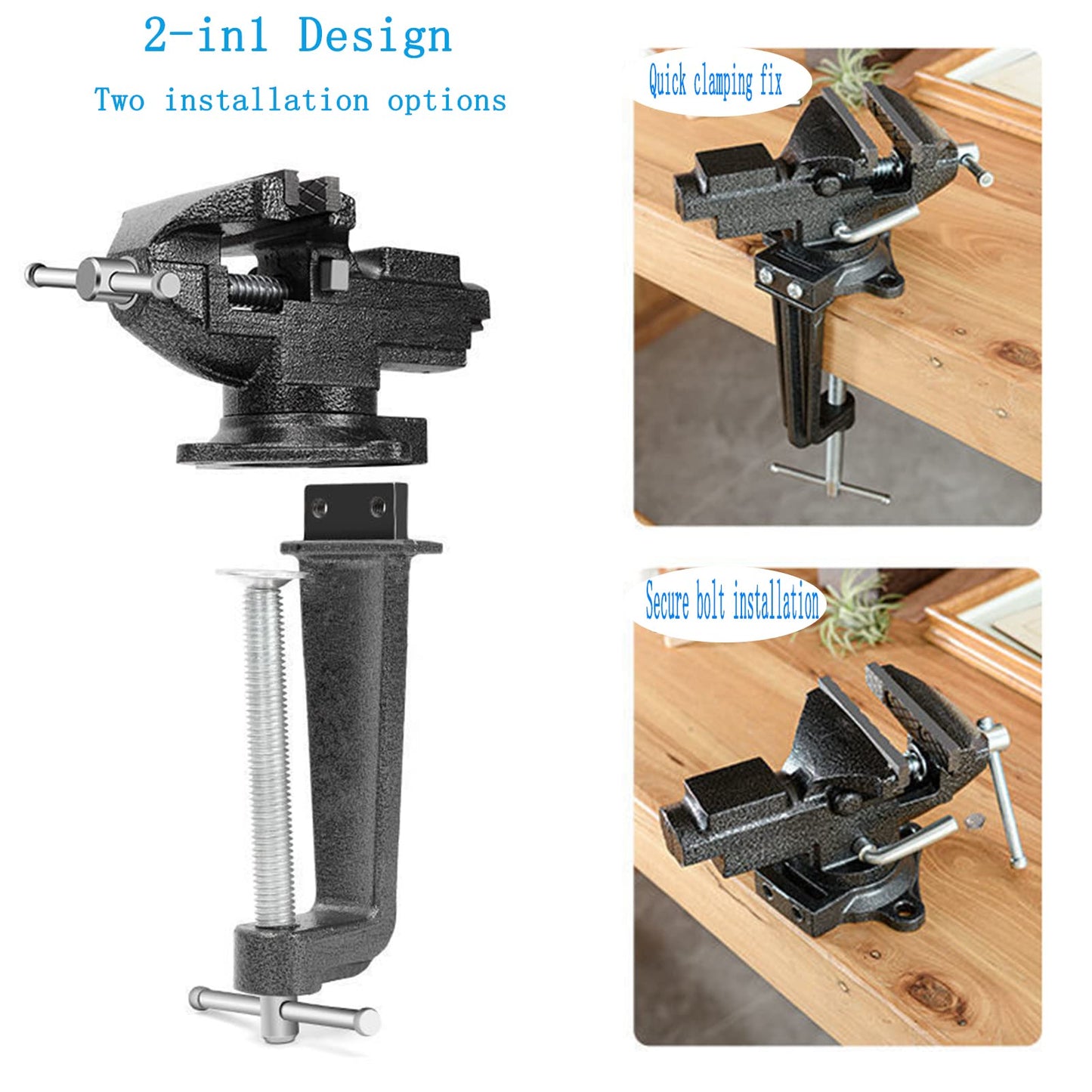 MYTEC Home Vise Clamp-On Vise,2.5"