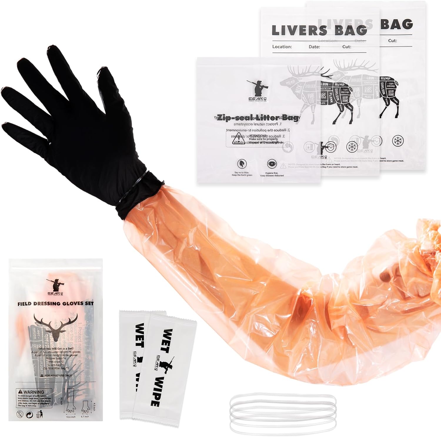 Field Dressing Groves Set for Deer Gutting Cleaning Disposable, 10 Set LENONLURES.COM Field Dressing Groves Set for Deer Gutting Cleaning Disposable, 10 Set LENONLURES.COM