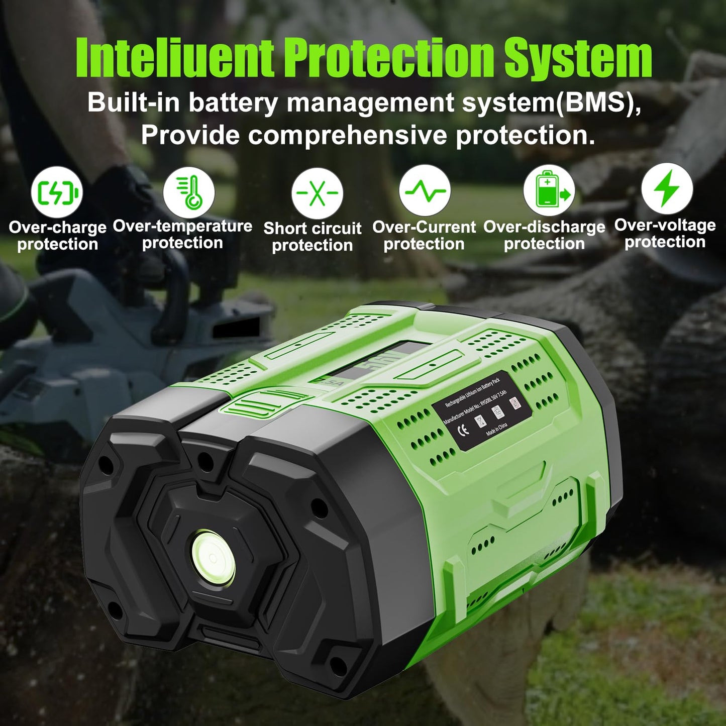 Replacement for EGO 56V Battery 7.5Ah BA2800 BA4200 BA1400 Compatible with EGO Battery 56V Cordless Power Tools