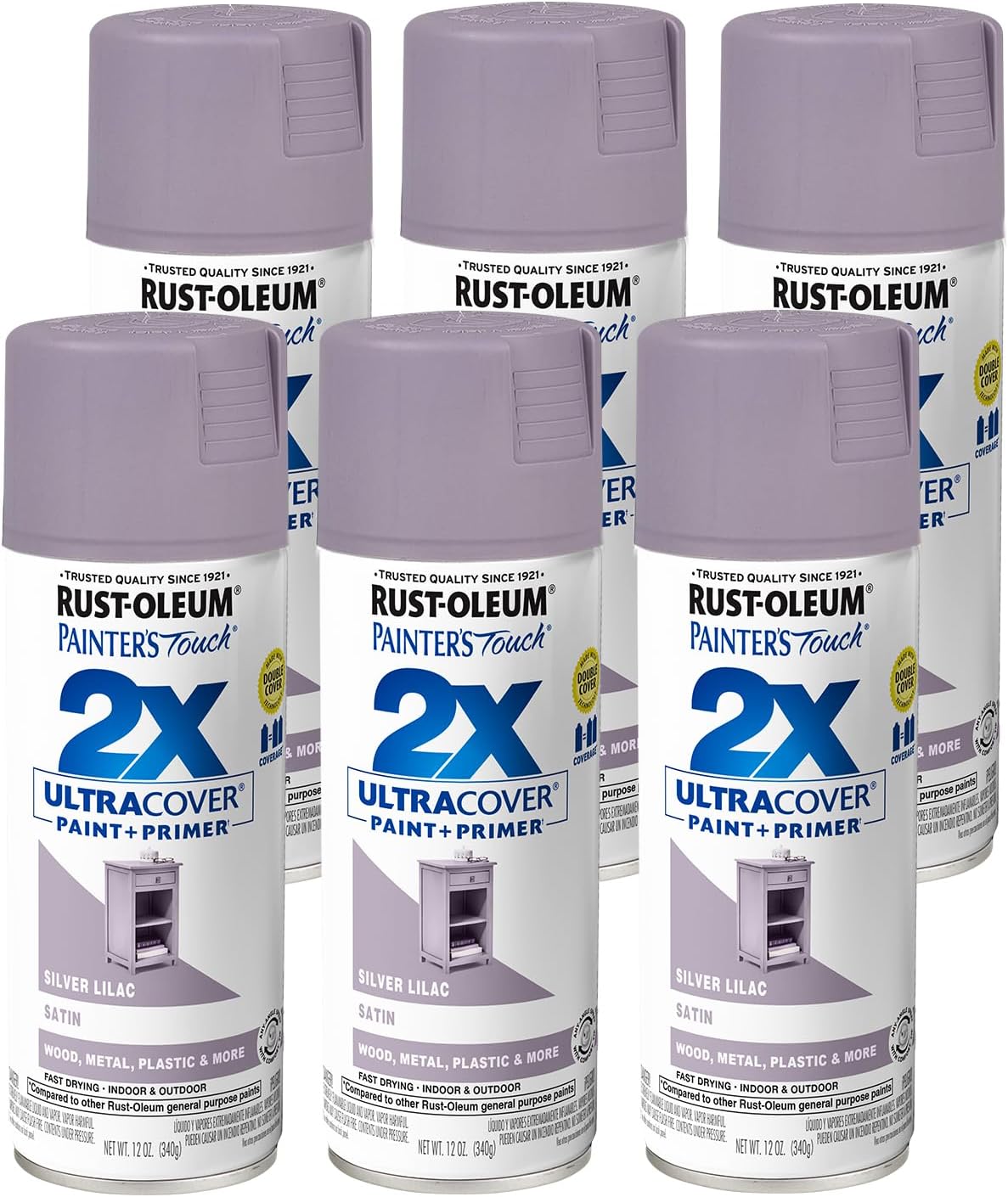 Rust-Oleum 331182 Painter's Touch 2X Ultra Cover Spray Paint, 12 oz, Ultra Matte Black