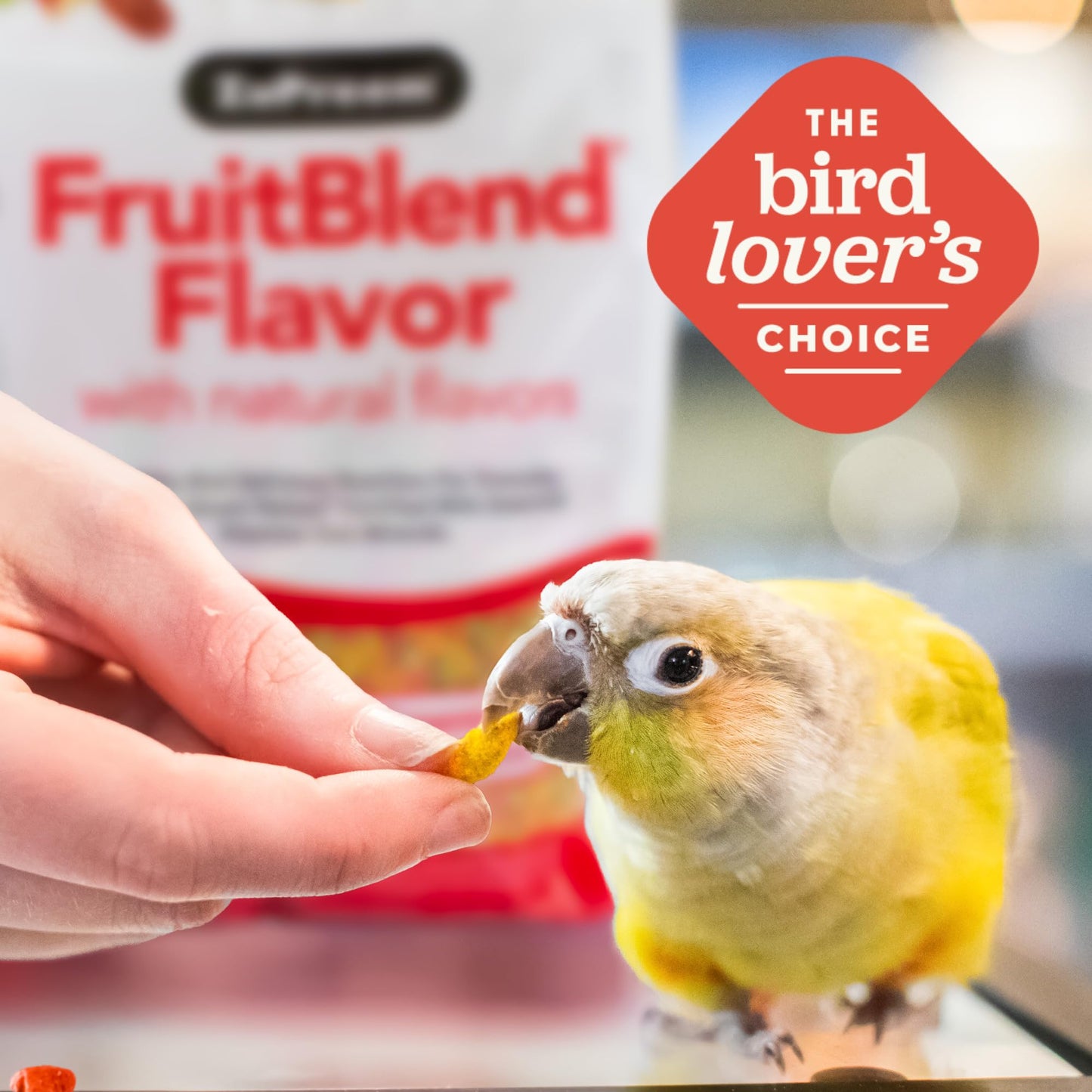 ZuPreem Smart Selects Bird Food, Daily Nutrition for Parrots, Conures, Caiques, African Greys, Eclectus, Small Cockatoos, Bird Feed Pellets & Seed Blend, Parrot Food, (Medium/Large, 4 lb bag)