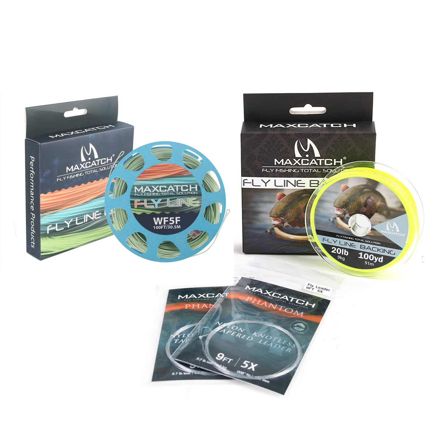 Maxcatch Weight Forward Fly Fishing Line with Two Welded Loops, Floating Fly Lines for Freshwater, 100FT (WF1F, 2F, 3F, 4F, 5F, 6F, 7F, 8F)