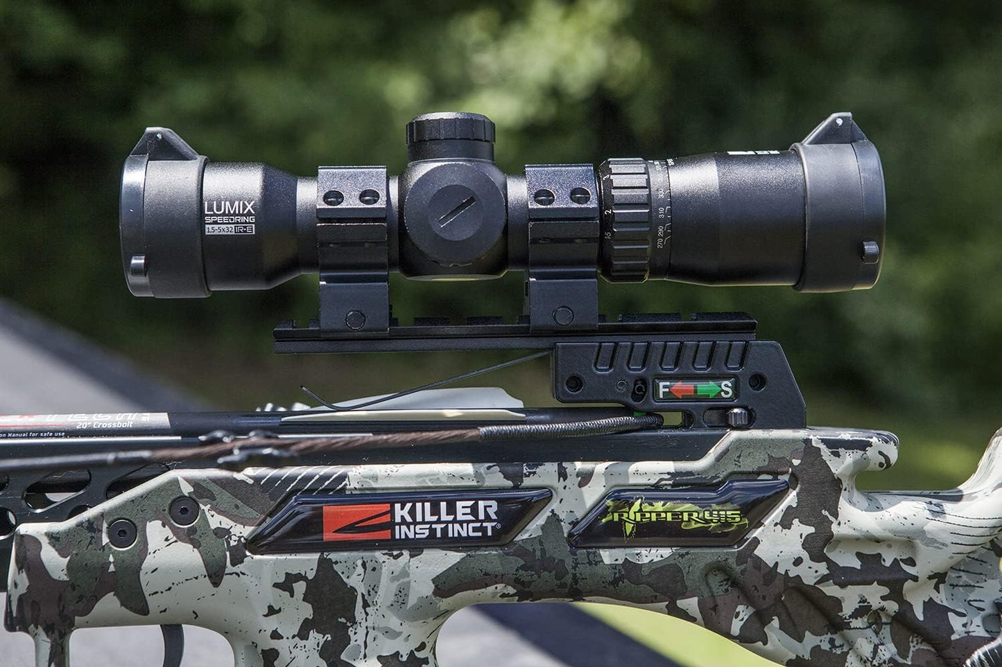 Killer Instinct's Lumix Speedring™ Crossbow Scope! This Scope Has an Adjustable Ring for Varying Speeds If You are Using Our Heavier Hypr KE Crossbow Bolts! This Scope is 1.5-5 X 32