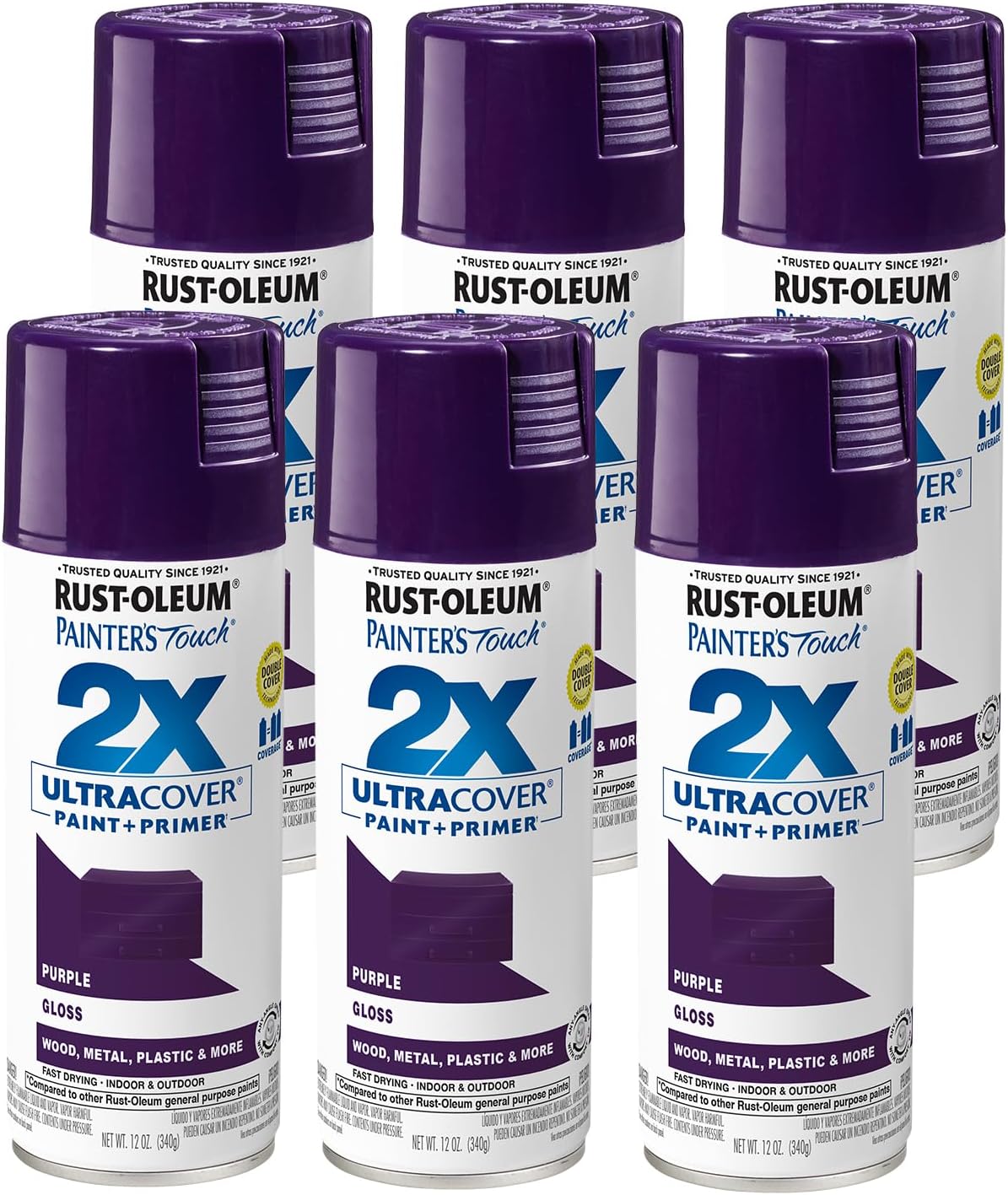 Rust-Oleum 331182 Painter's Touch 2X Ultra Cover Spray Paint, 12 oz, Ultra Matte Black