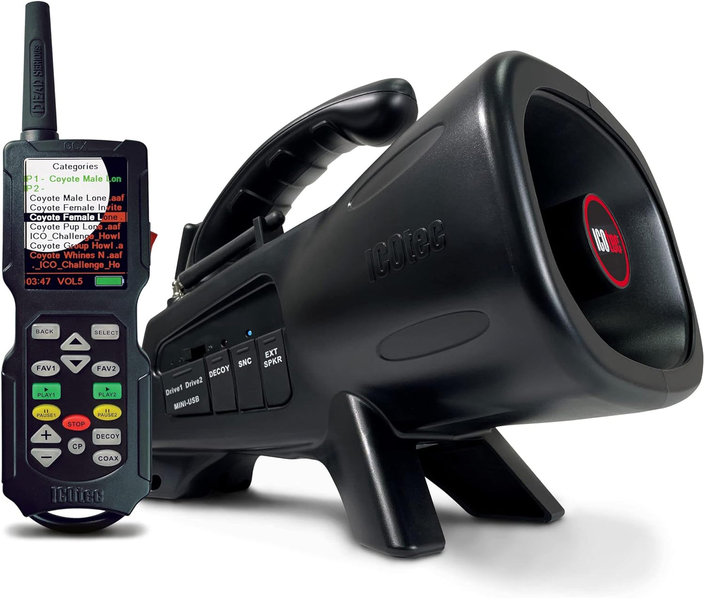 Icotec Night Stalker+ Professional Predator Call with Bluetooth and C4 Rechargeable Lithium Battery