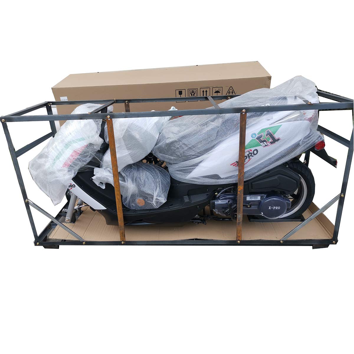 X-PRO 150cc Moped Street Gas Moped 150cc Adult Bike with 13" Aluminum Wheels!(White)