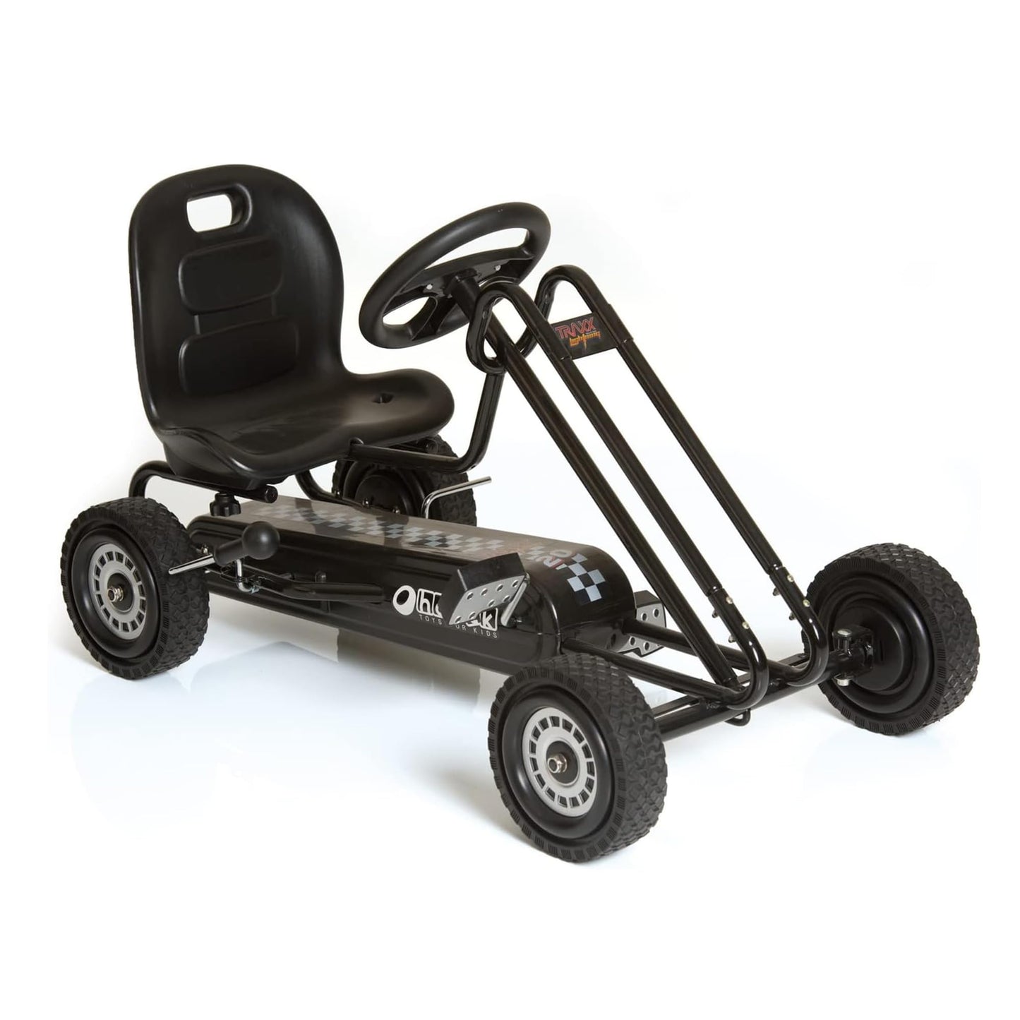 hauck Kids Pedal Go Kart, 4 Wheel Bike Cart, Ages 4-8, Lightning Ride, Race Green