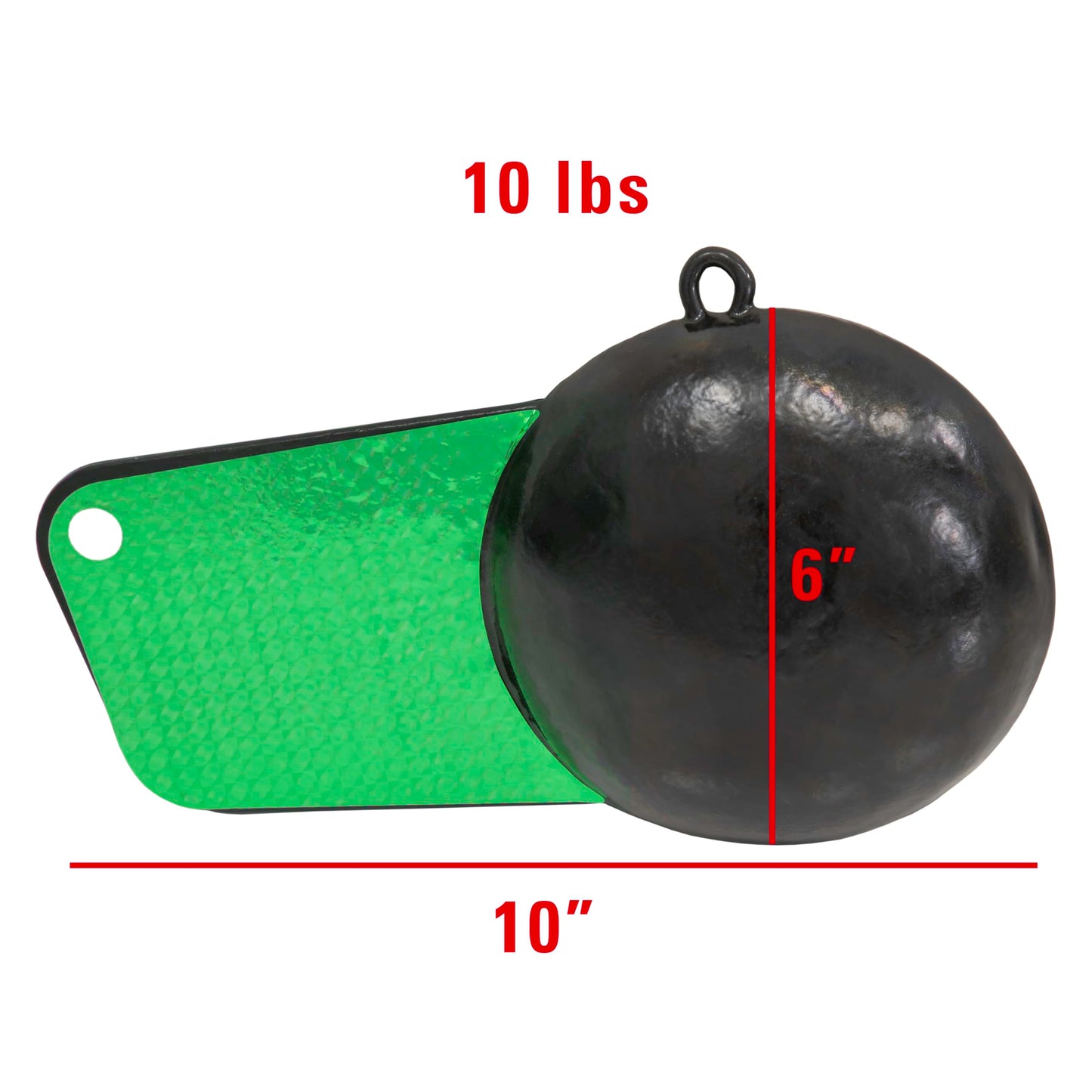 Extreme Max 3006.6747 Pancake Downrigger Weight with Protective Coating - 8 lbs.,Black
