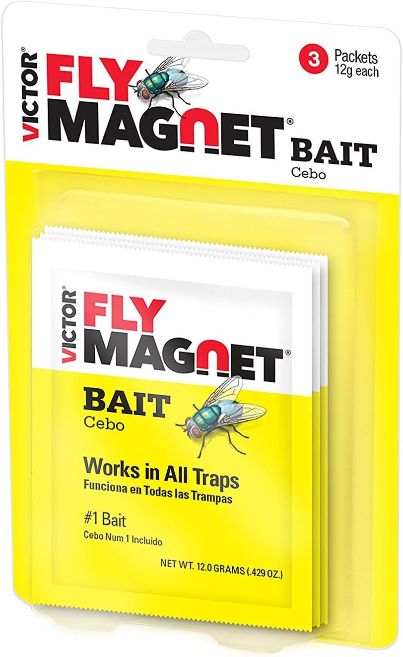 Victor M383 Fly Magnet Bait, 3 Pack, 9 Packets