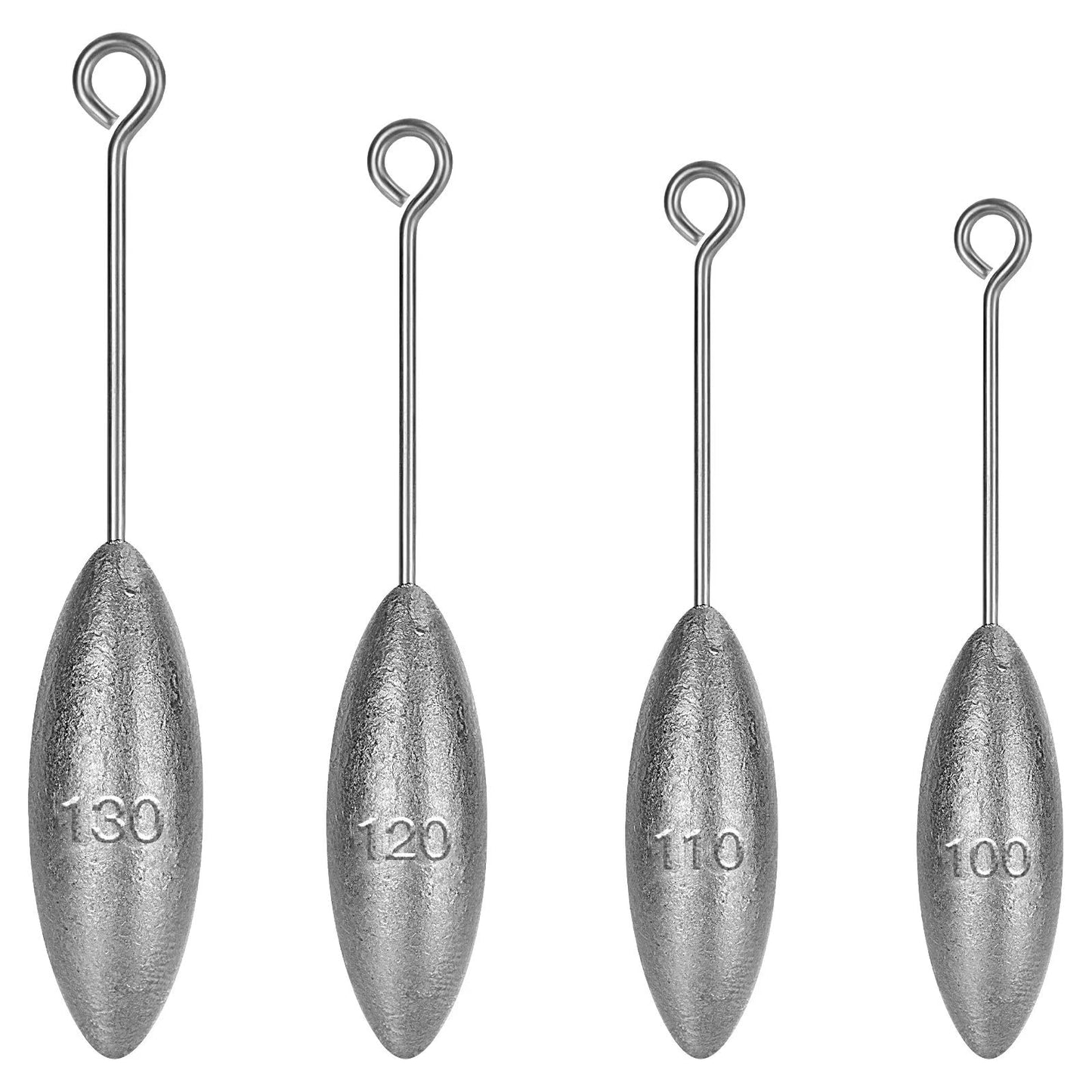 THKFISH Fishing Weights Kit - Inline, Trolling, Double Ring, Tor-pedo, Catfishing, Saltwater & Surf Fishing Weights - Coin, Disc & Pyramid Sinkers