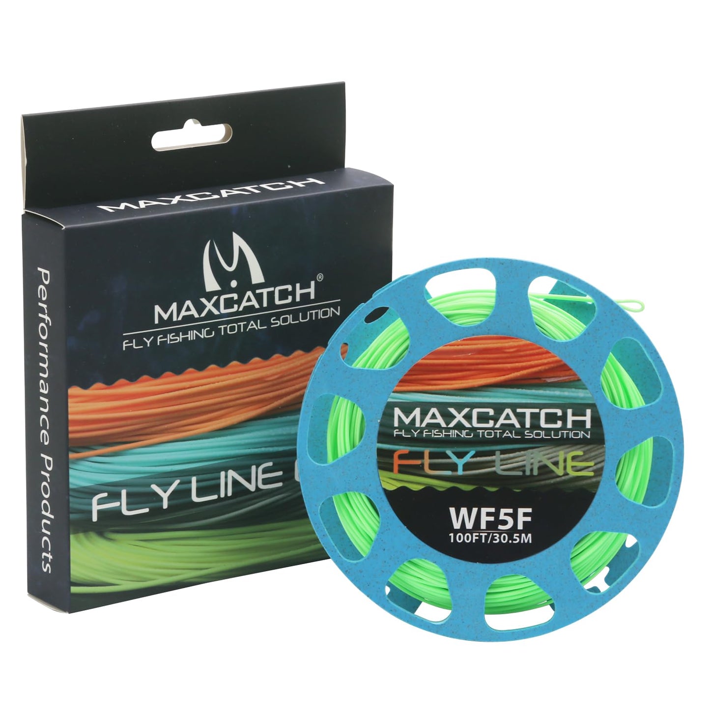 Maxcatch Weight Forward Fly Fishing Line with Two Welded Loops, Floating Fly Lines for Freshwater, 100FT (WF1F, 2F, 3F, 4F, 5F, 6F, 7F, 8F)