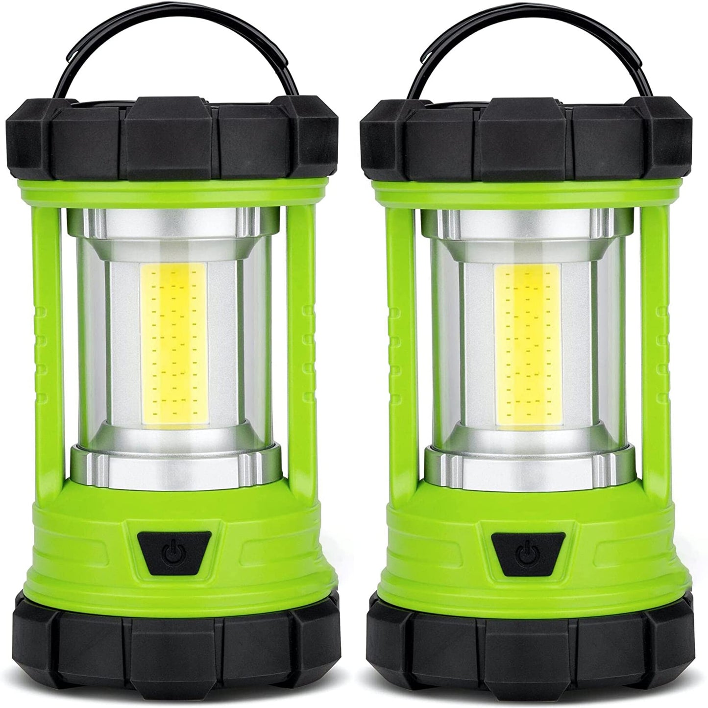 Rechargeable Camping Lantern, 3000LM 5 Light Modes Camping Light 4400 Capacity Phone Charger LED Impact-Resistant Flashlight Lantern Portable Waterproof Hurricane Lanterns for Emergency(Pale Green)