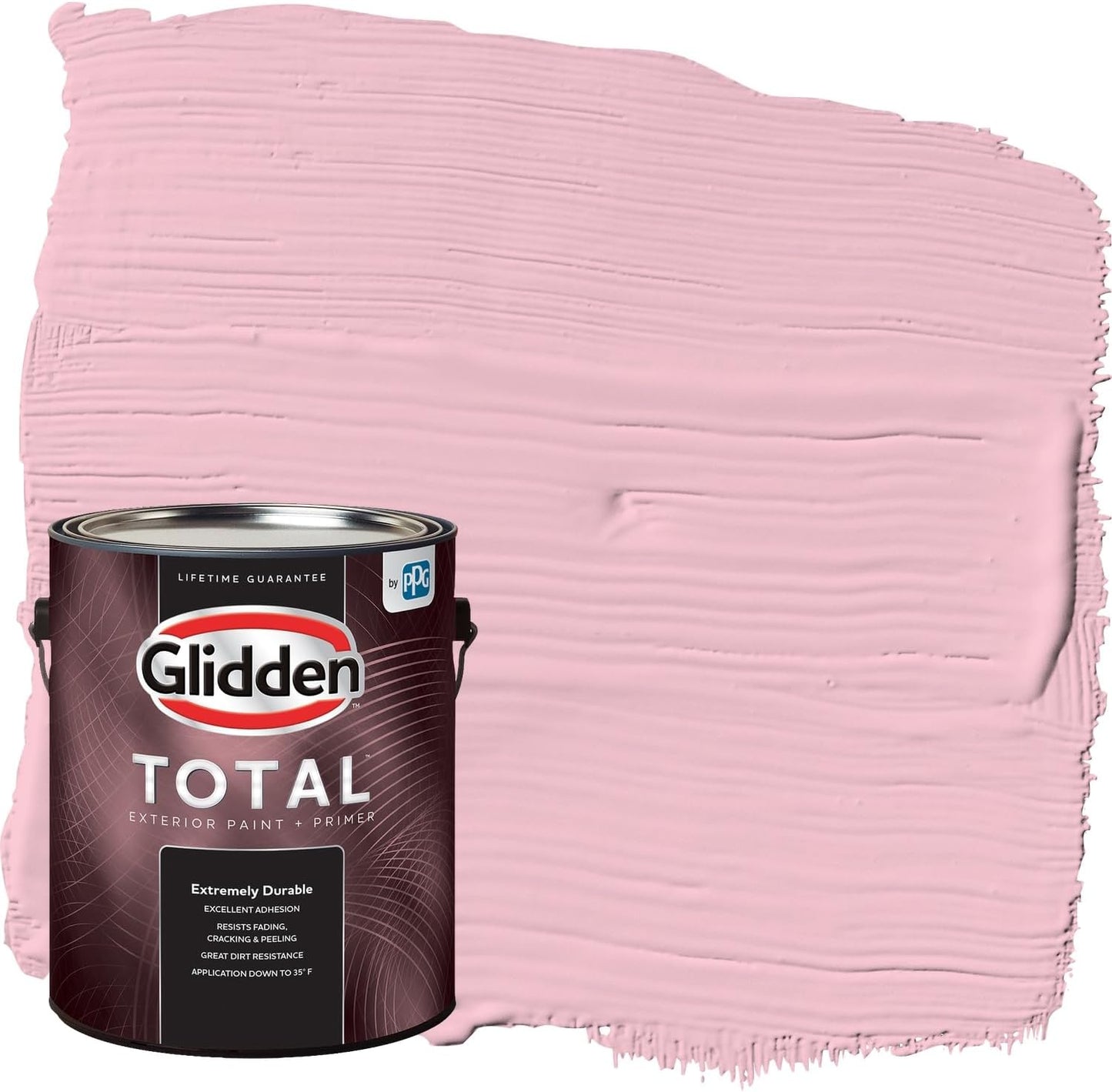 Glidden Exterior Paint + Primer: Pink/Ballet Slipper, One Coat, Semi-Gloss, 1-Gallon