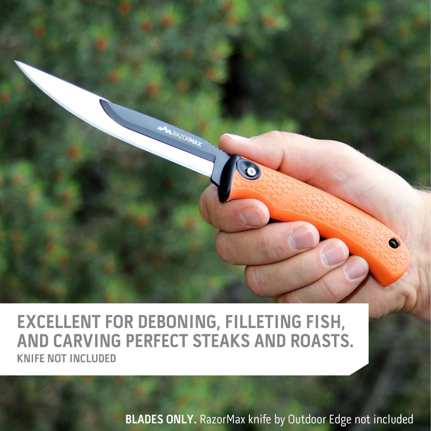 OUTDOOR EDGE 3.5" RazorSafe Replacement Sharp-Point Knife Blades, 24 Piece Value Pack
