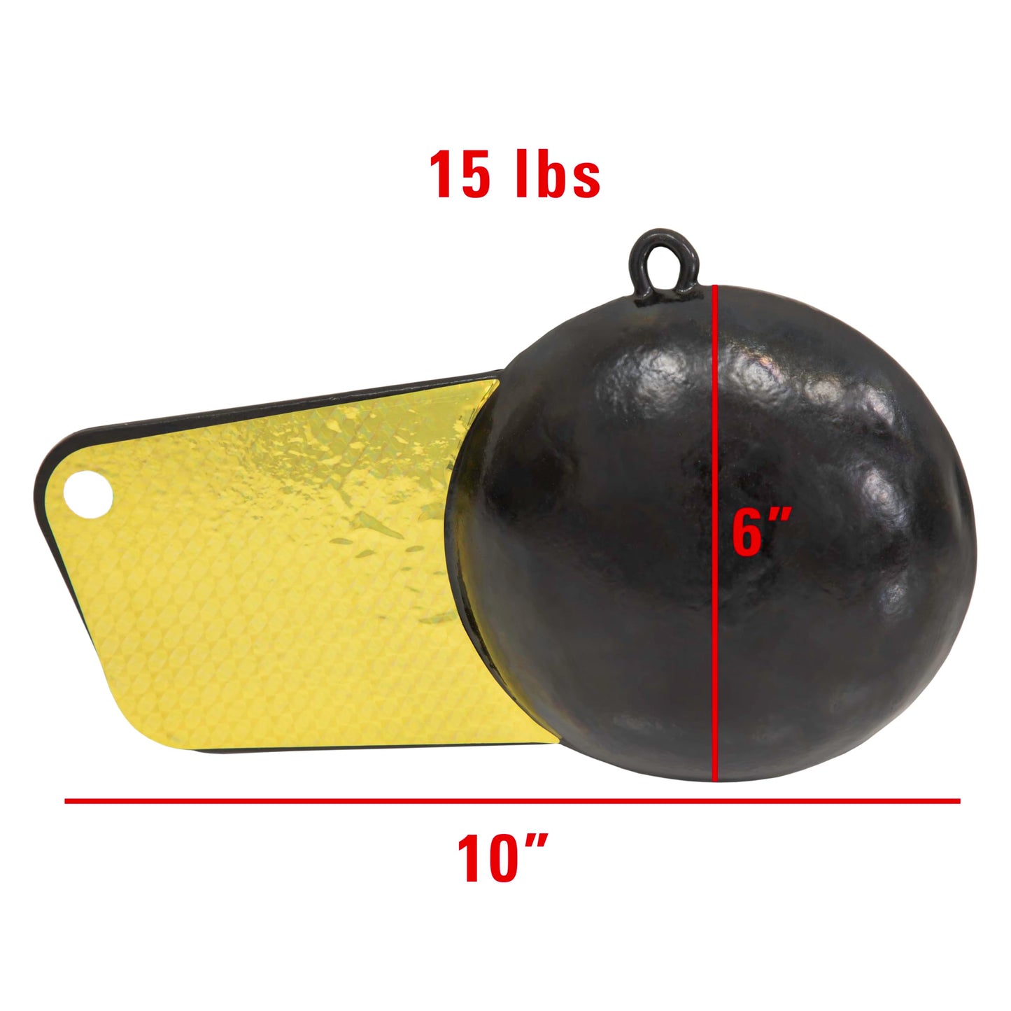 Extreme Max 3006.6747 Pancake Downrigger Weight with Protective Coating - 8 lbs.,Black