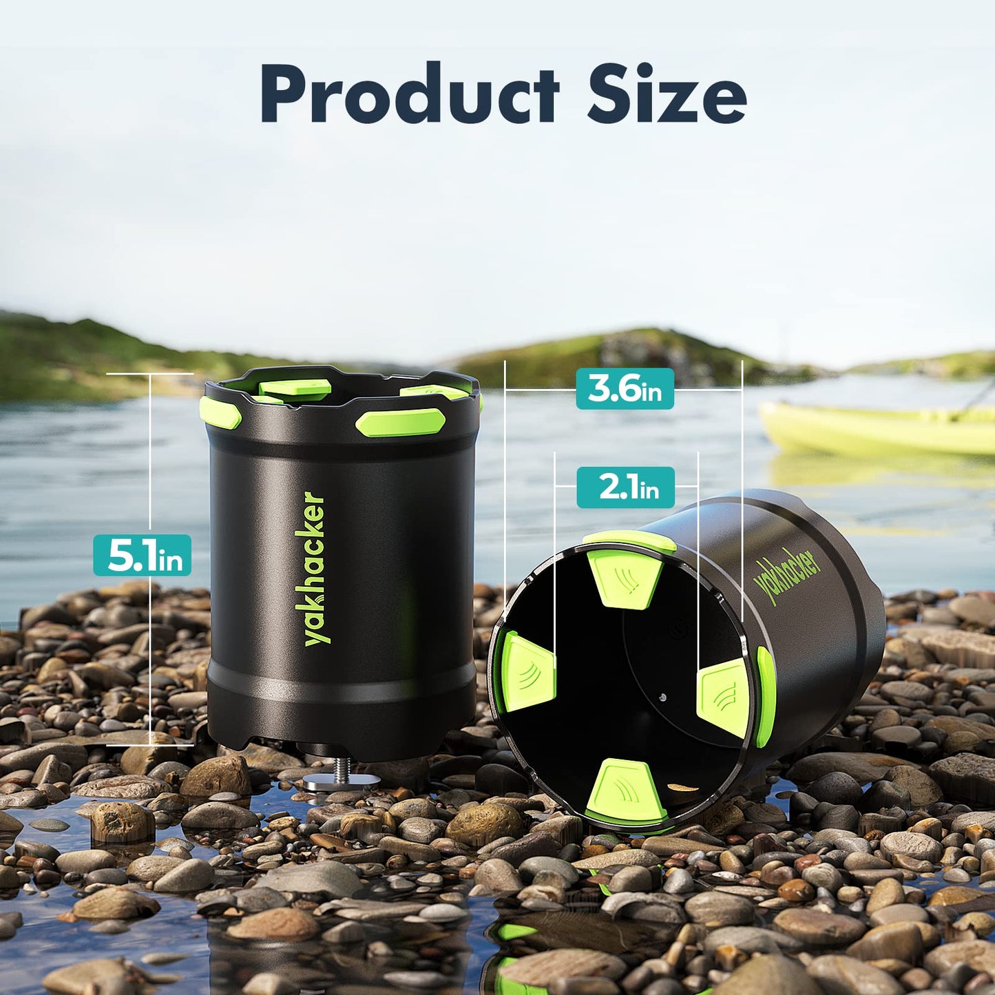Kayak Cup Holder with Rubber Tab - Multi-Functional and Anti-toppling Cup Holder for Kayak - Phone Holder, Drinks Holder, Fishing Tool, Kayak Track Mount Install