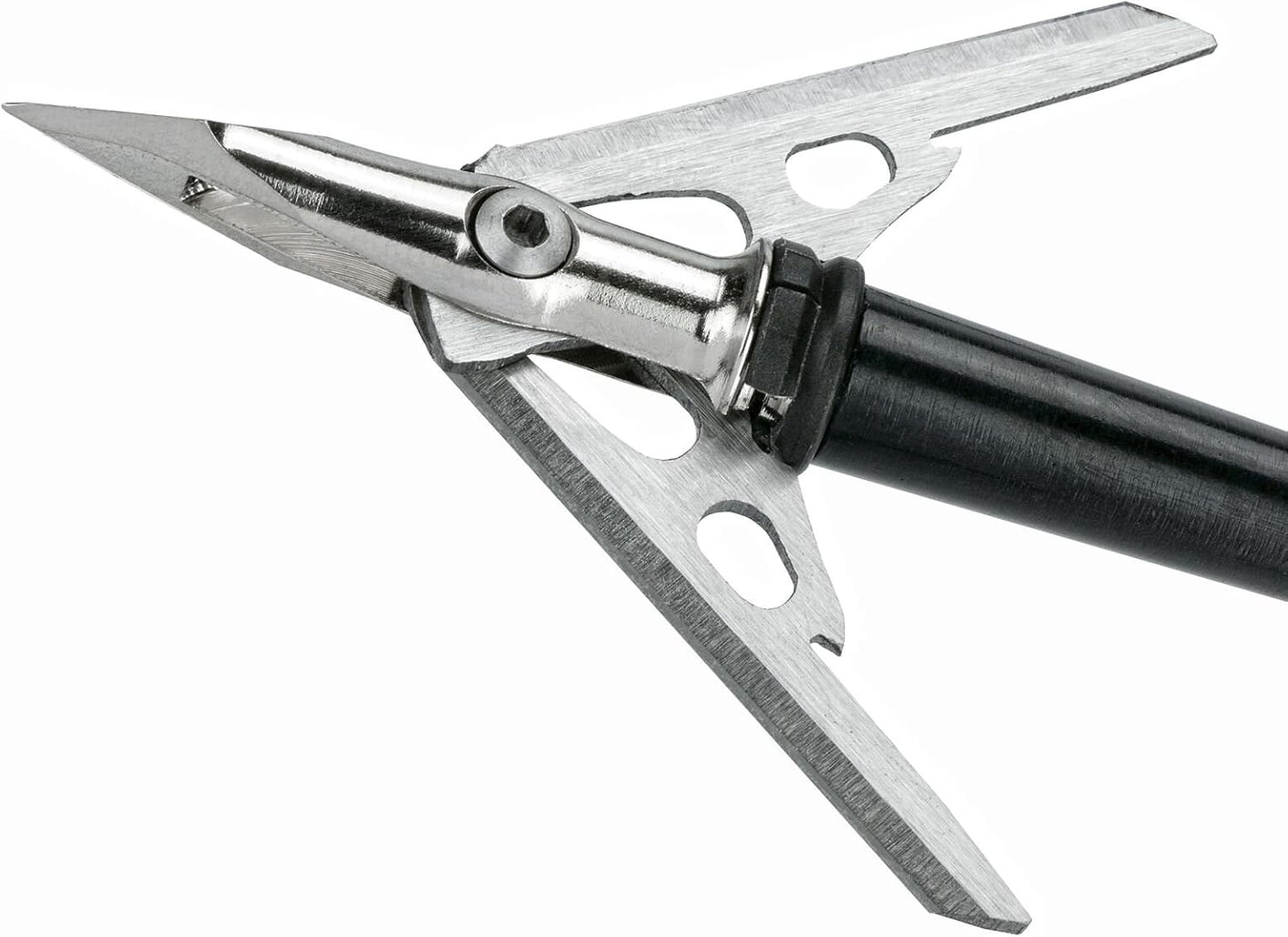 Rage Bowhunting Hypodermic +P Mechanical Broadhead 2 Blade, 1.5 Inch Cutting Diameter 100 or 125 Grain, 3 Pack