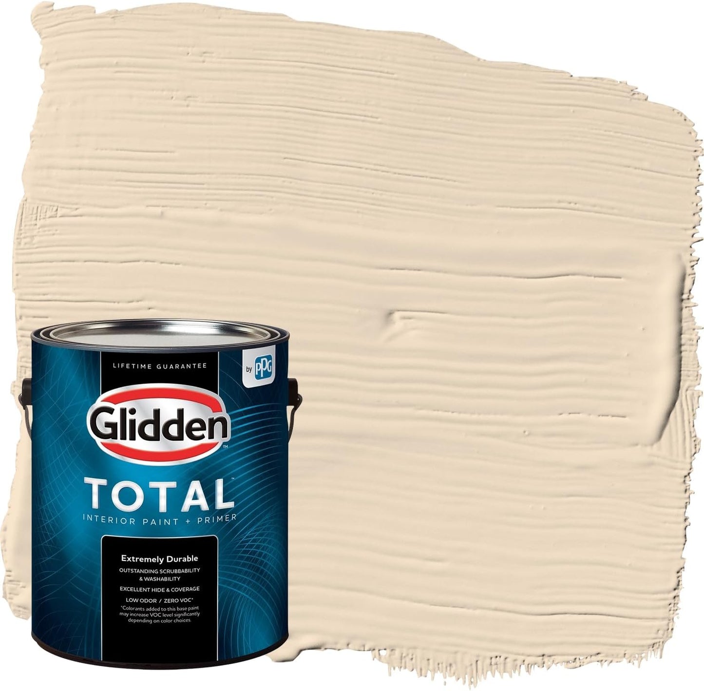 Glidden Interior Paint + Primer: Beige/Toasted Almond, One Coat, Semi-Gloss, 1-Quart