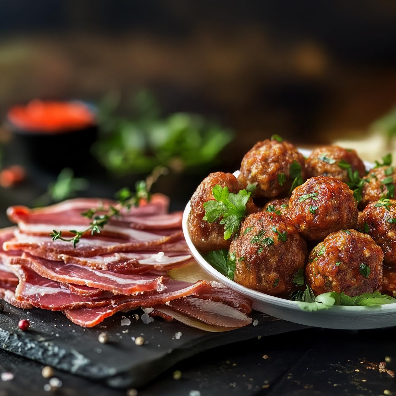 Grumpy Butcher Box Meat Food Gifts: 2 Top Sirloins Steaks (6 oz), 2 Duroc Bone in Pork Chops (14 oz) & 2 Cheese Stuffed Chicken Breasts Wrapped in Bacon (8 oz) - Gourmet Gift Basket for Men