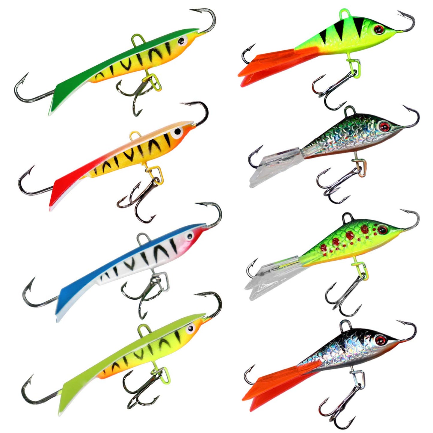 THKFISH Ice Fishing Jigs Kit, Jigs Heads for Ice Fishing Gear, Ice Fishing Lures for Panfish, Crappie, Walleye, Perch, Trout and Bluegill 18/40/70pcs