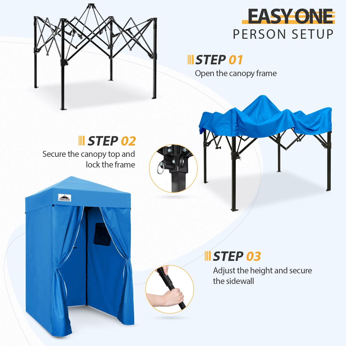 EAGLE PEAK Flex Compact 4x4 Pop-up Canopy Changing Room, Portable Dressing Room, Privacy Changing Tent for Indoor Fashion Photoshoots, Camping, or Pool, Purple