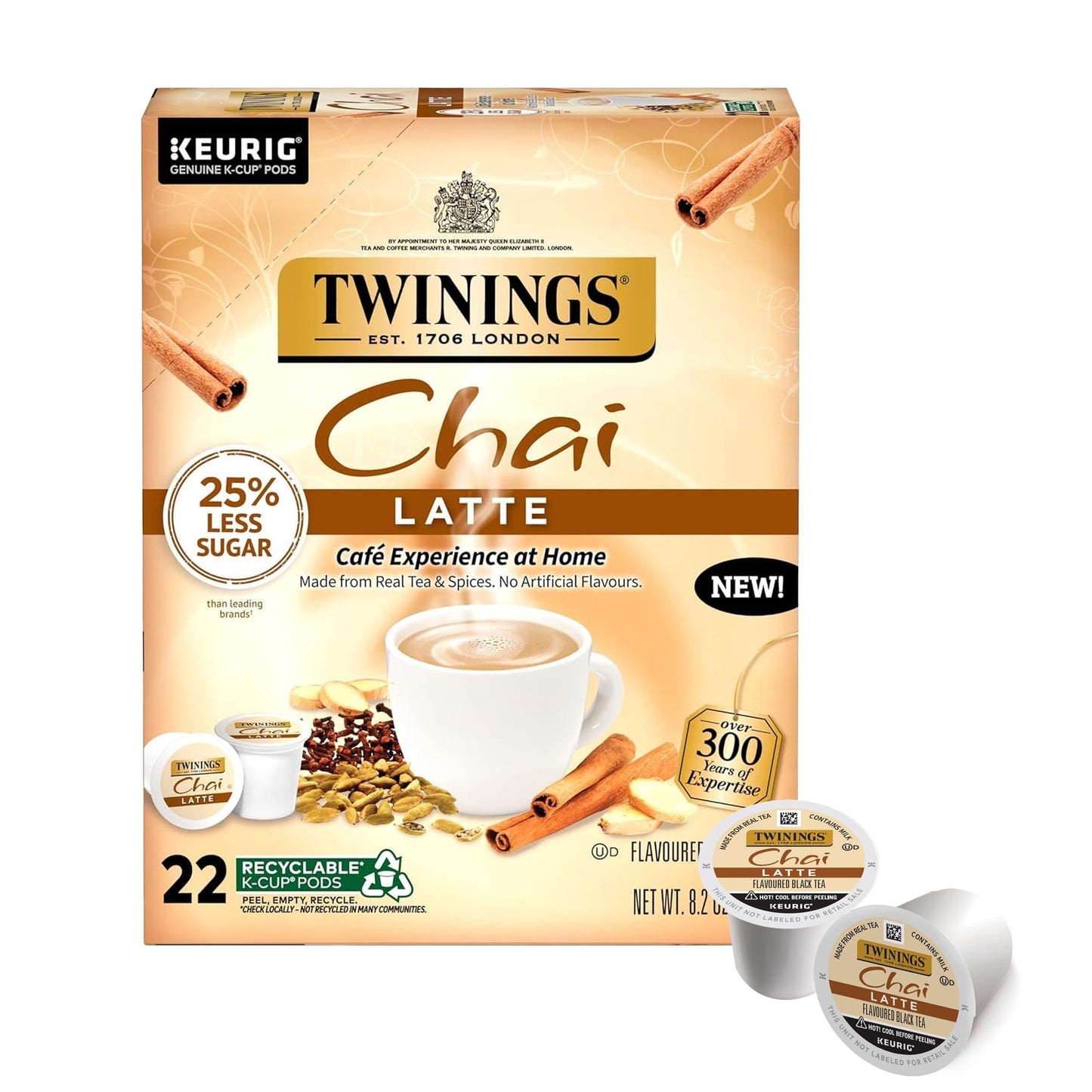 Twinings English Breakfast Black Tea K-Cup Pods for Keurig, 24 Count (Pack of 1), Smooth, Flavourful, Robust, Caffeinated, Enjoy Hot or Iced