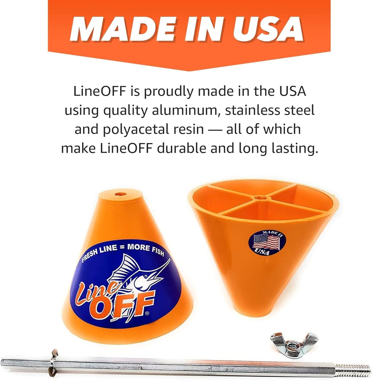 Line Off Stripper Removes Strip Line Fishing Reel Accessories (Orange)
