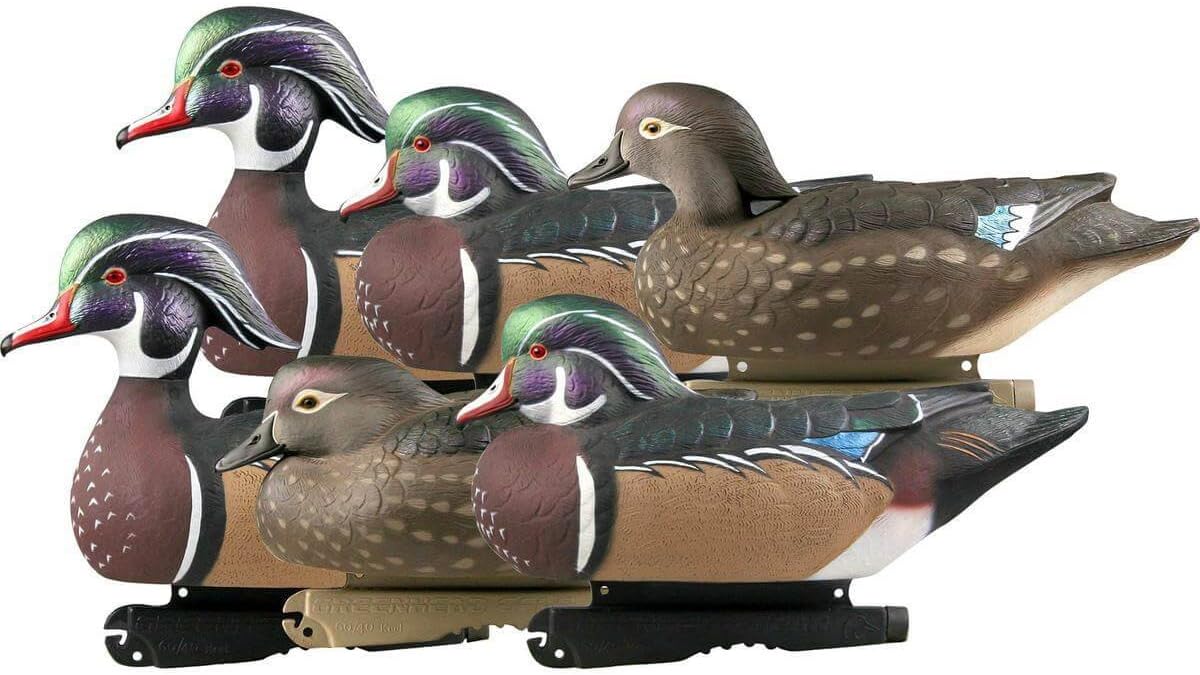Avery Greenhead Gear GHG, Pro-Grade Lifesize Wood Duck Decoys, 73135-6 Pack