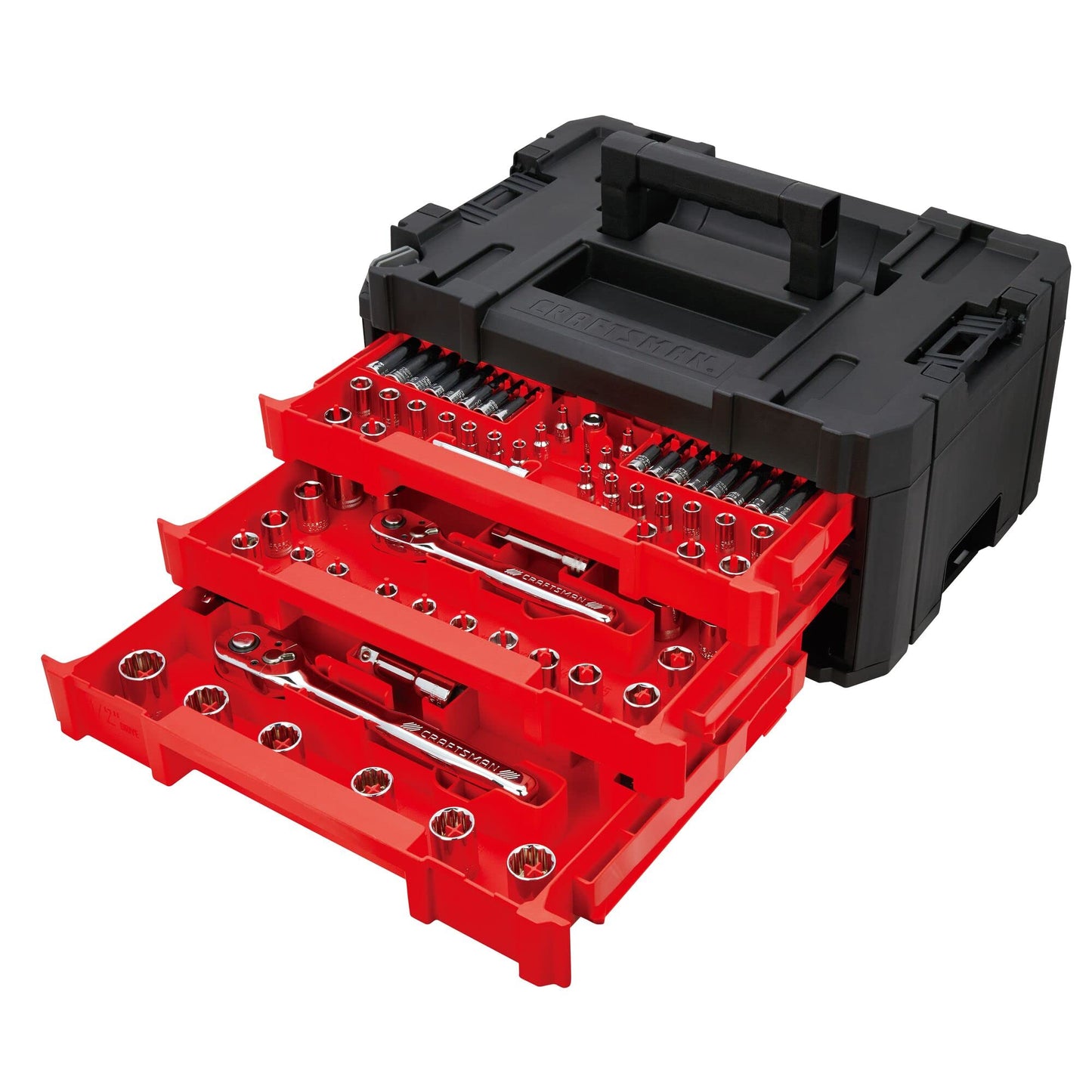 Craftsman VERSASTACK Mechanics Tool Set, 1/4 in, 3/8 in, and 1/2 in Drive, 230 Piece (CMMT45306)