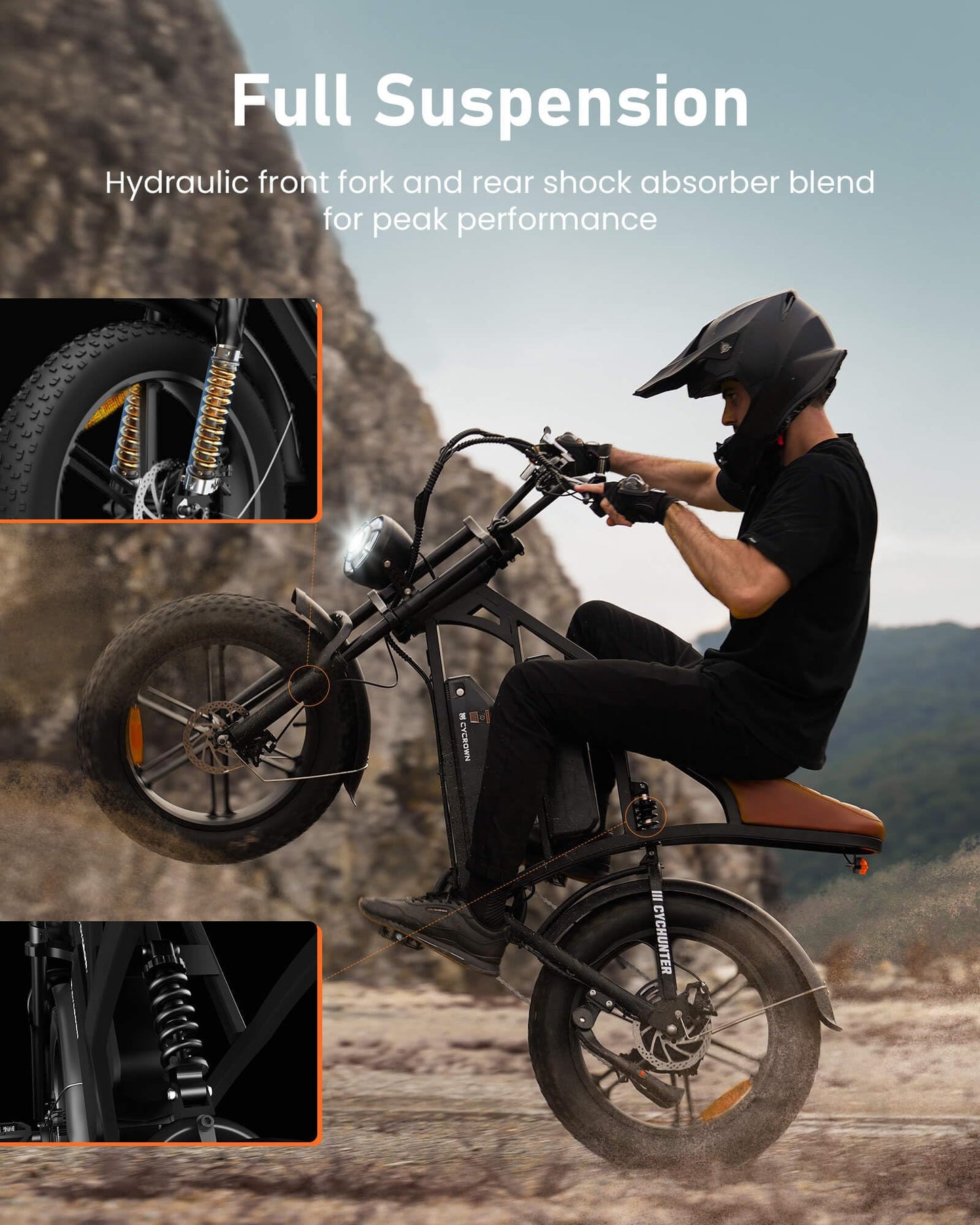 Electric Bike for Adults,Peak 1000W/1500W Motor,20/28MPH 55-150Mile ebikes for Adults with 10.4AH/13AH/26AH Battery,20" Fat Tire Electric Dirt Bike Commuting Off Road Ebike, UL2849