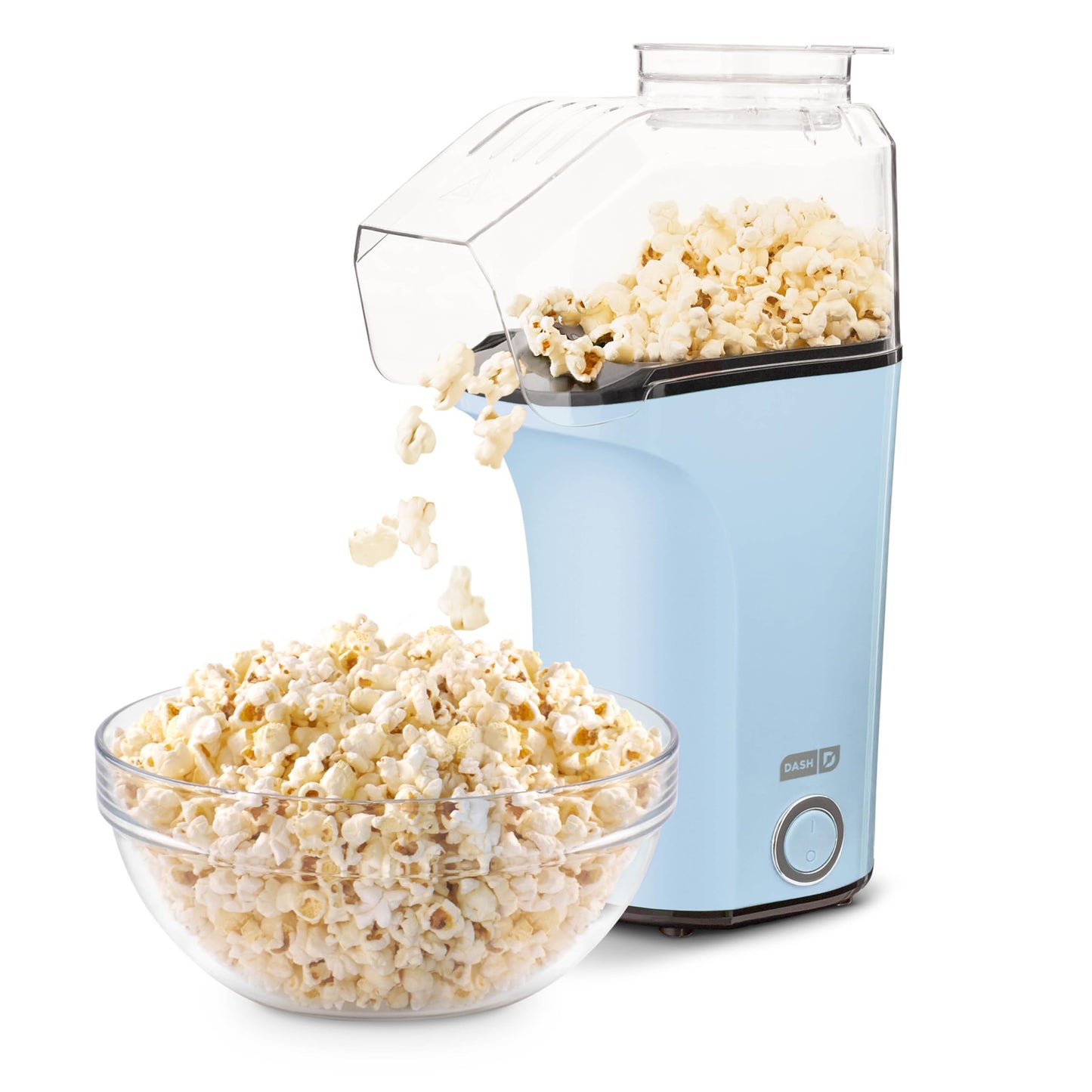 DASH Hot Air Popcorn Popper Maker with Measuring Cup to Portion Popping Corn Kernels + Melt Butter, 16 Cups - Red