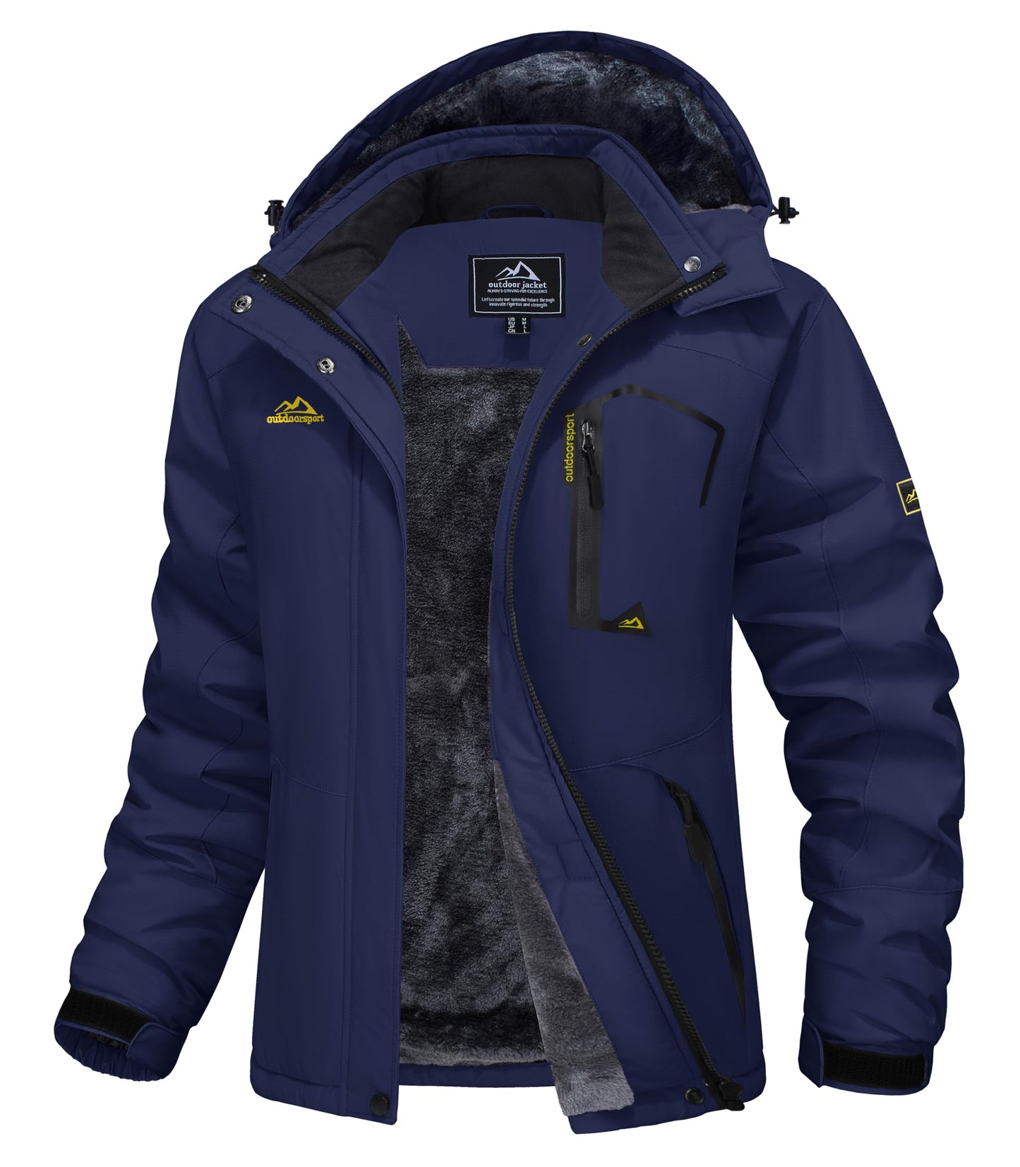 MAGCOMSEN Women's Ski Jacket Waterproof Insulated Snow Jacket Warm Windproof Winter Coats with Hood Fleece Lined Jacket