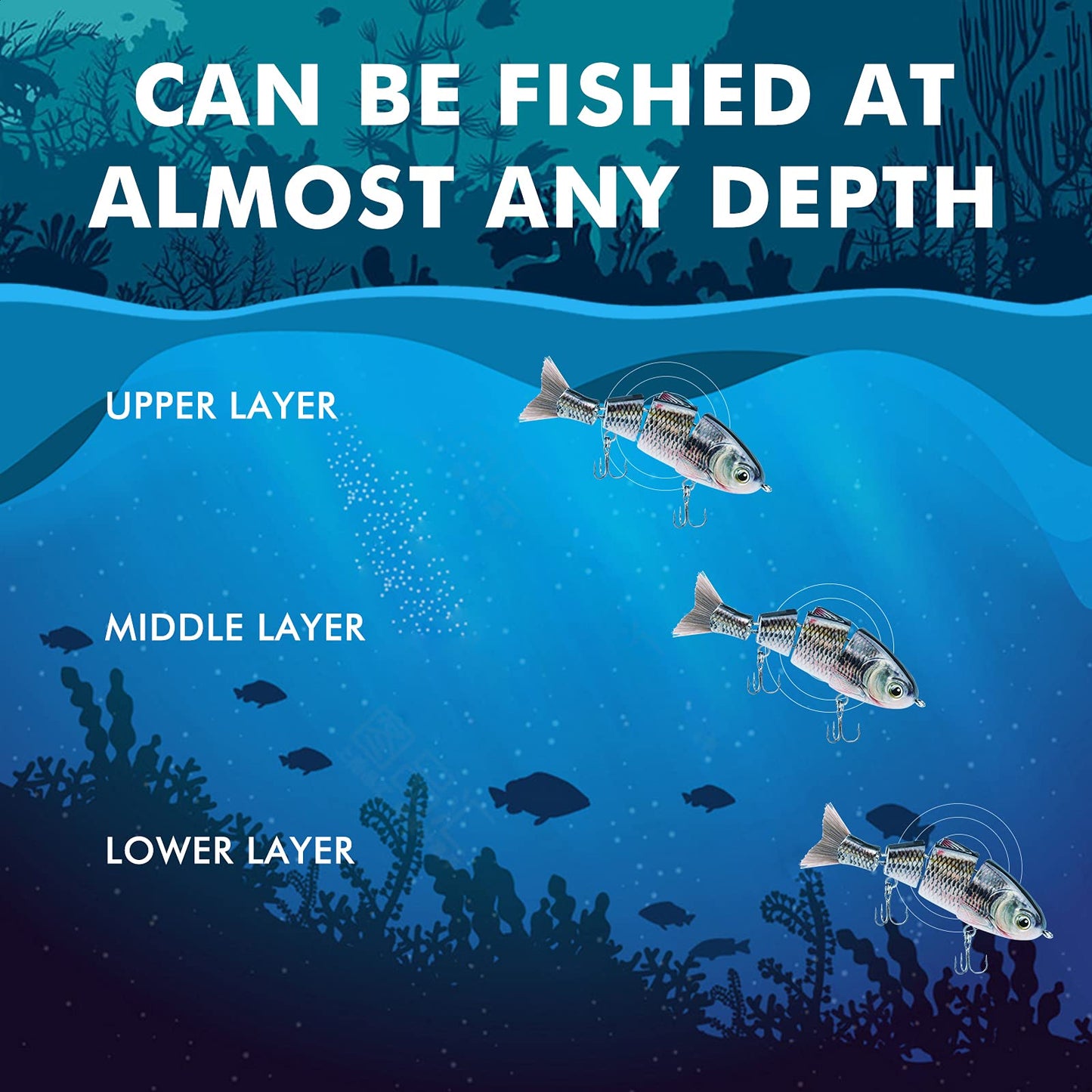 TRUSCEND Swimmax for Freshwater and Saltwater, Lifelike Fishing Lures for Bass Trout Crappie Walleye Pike Bluegill Salmon, Swimbait for Bass Fishing, Amazing Fishing Gear Gifts for Family Fishing