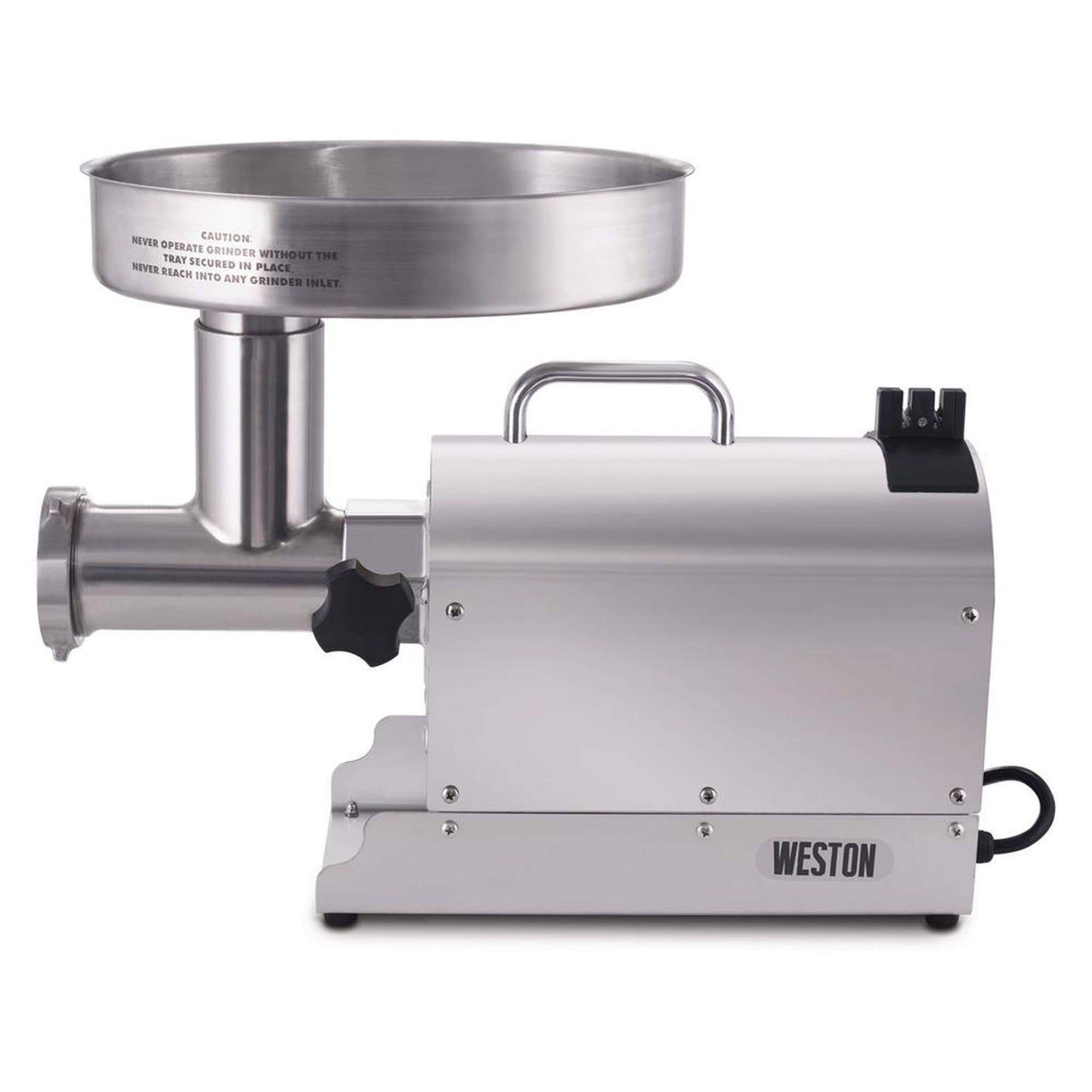 Weston Pro Series Electric Meat Grinder, Commercial Grade, 1120 Watts, 1.5 HP, 14lbs. Per Minute, Stainless Steel (10-2201-W)