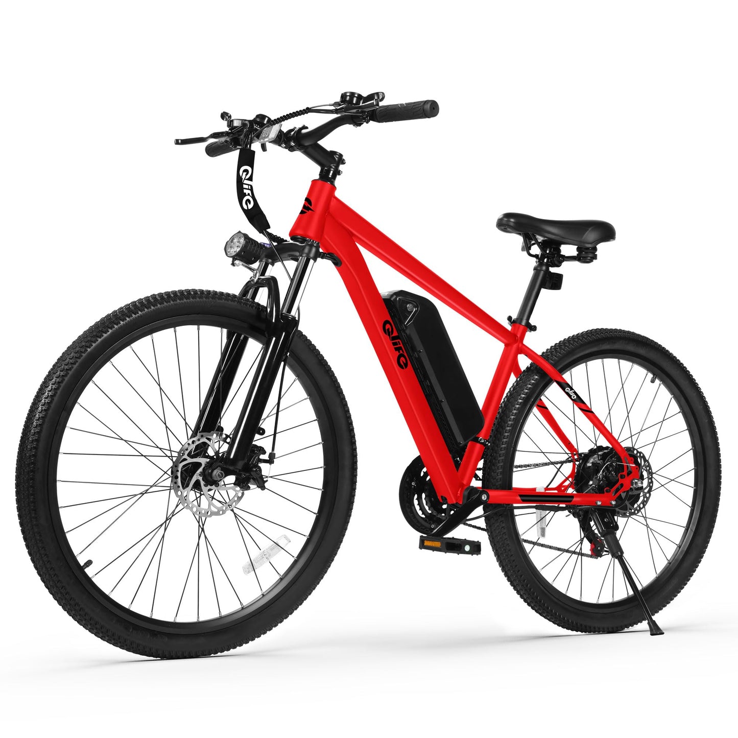 Racer Electric Bike for Adults - 21-Speed Mountain Lightweight Ebike with Peak 750W 22MPH Brushless Motor, 375Wh Removable Battery, 26X2.1 Tire Step Over E-MTB, Up to 40 Miles